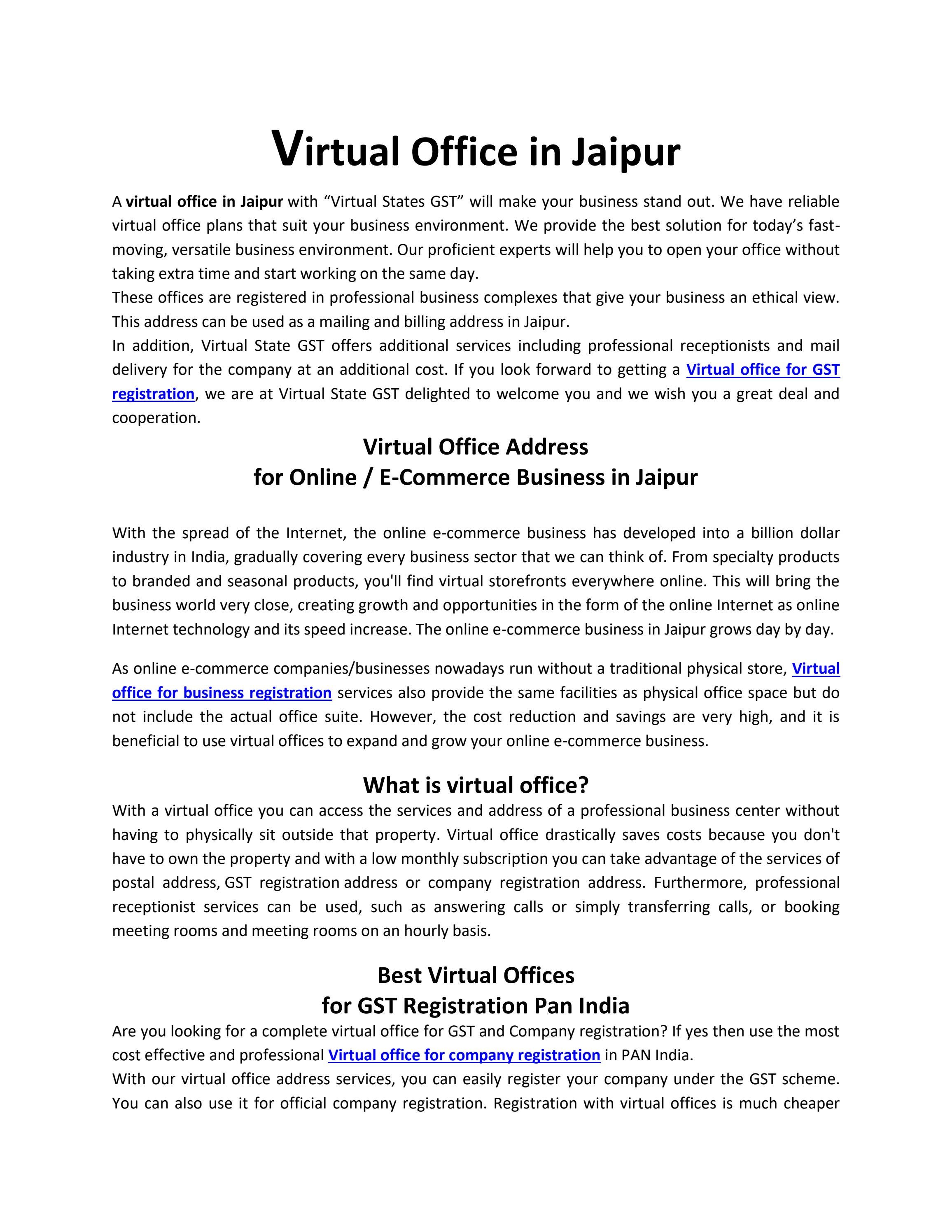 Virtual office address by Arpit Virtual Issuu