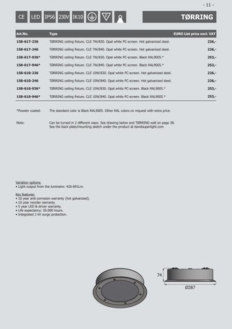 David Super-Light 灯饰目录 · Pricelist - September 2023 - 第 11 页