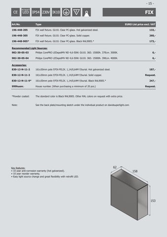 David Super-Light 灯饰目录 · Pricelist - September 2023 - 第 15 页