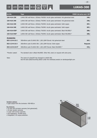 David Super-Light 灯饰目录 · Pricelist - September 2023 - 第 19 页