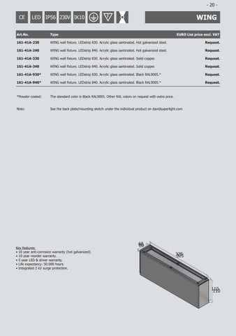 David Super-Light 灯饰目录 · Pricelist - September 2023 - 第 20 页