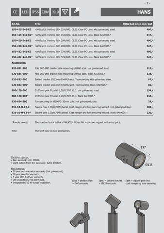 David Super-Light 灯饰目录 · Pricelist - September 2023 - 第 7 页