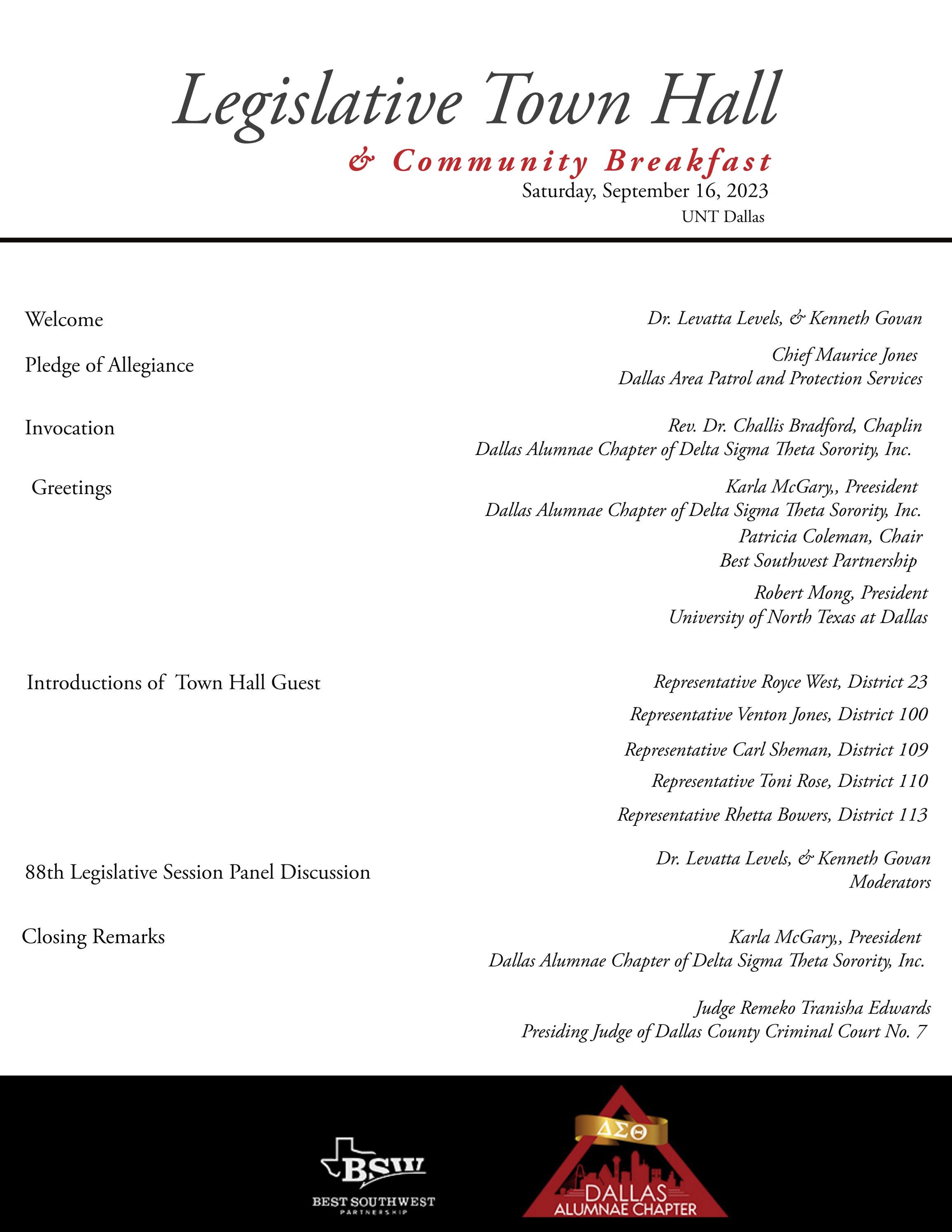 Legislative Town Hall and Community Breakfast by H Epps Issuu