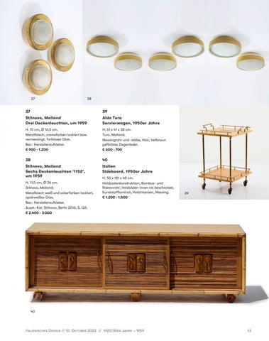 Quittenbaum Kunstauktionen GmbH 灯饰目录 · Auktion 170A | ITALIENISCHES DESIGN | QUITTENBAUM KUNSTAUKTIONEN 第 15 页