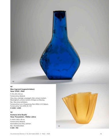 Quittenbaum Kunstauktionen GmbH 灯饰目录 · Auktion 170A | ITALIENISCHES DESIGN | QUITTENBAUM KUNSTAUKTIONEN 第 17 页