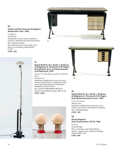 Quittenbaum Kunstauktionen GmbH 灯饰目录 · Auktion 170A | ITALIENISCHES DESIGN | QUITTENBAUM KUNSTAUKTIONEN 第 20 页