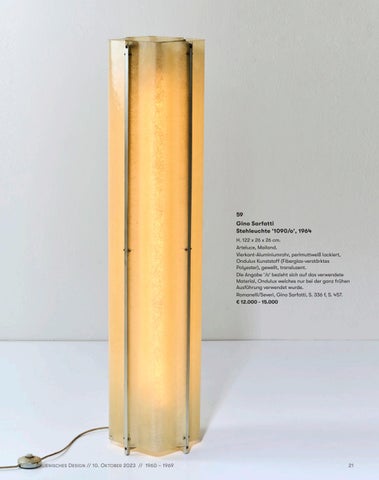 Quittenbaum Kunstauktionen GmbH 灯饰目录 · Auktion 170A | ITALIENISCHES DESIGN | QUITTENBAUM KUNSTAUKTIONEN 第 23 页