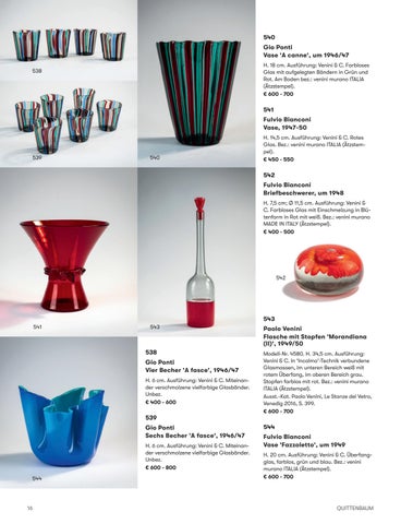 Quittenbaum Kunstauktionen GmbH 灯饰目录 · Auktion 170C | 穆拉诺玻璃 GLAS | QUITTENBAUM KUNSTAUKTIONEN 第 18 页