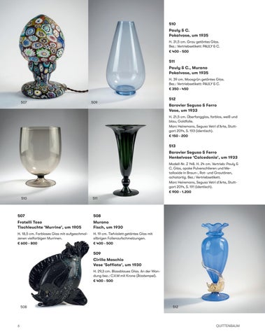 Quittenbaum Kunstauktionen GmbH 灯饰目录 · Auktion 170C | 穆拉诺玻璃 GLAS | QUITTENBAUM KUNSTAUKTIONEN 第 8 页
