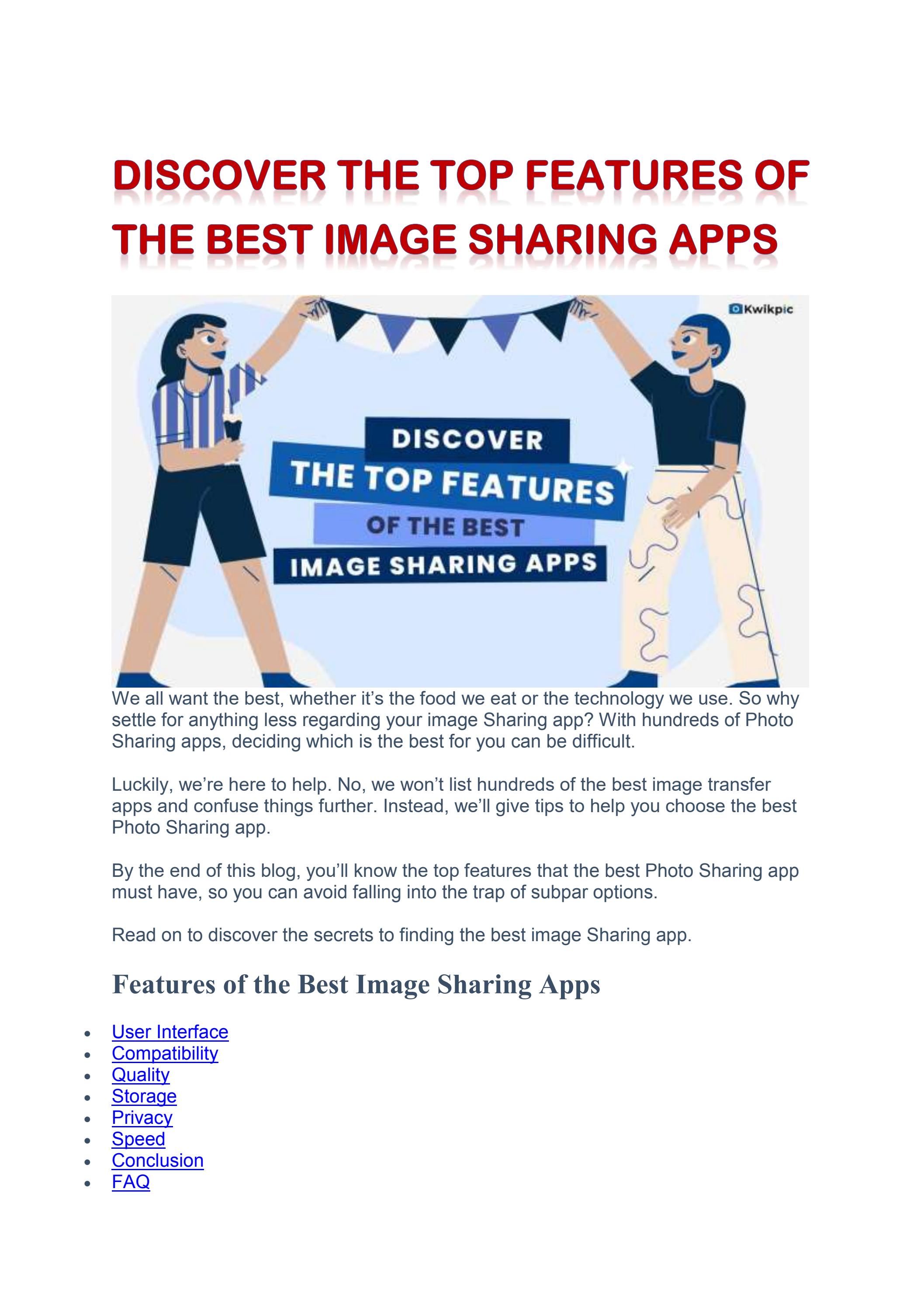 Best Photo Sharing Apps by Kwikpic Photo Sharing App Issuu