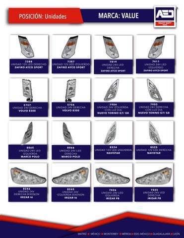AUTOELECTRICADIESEL 灯饰目录 · ILUMINACIÓN VALUE 第 2 页