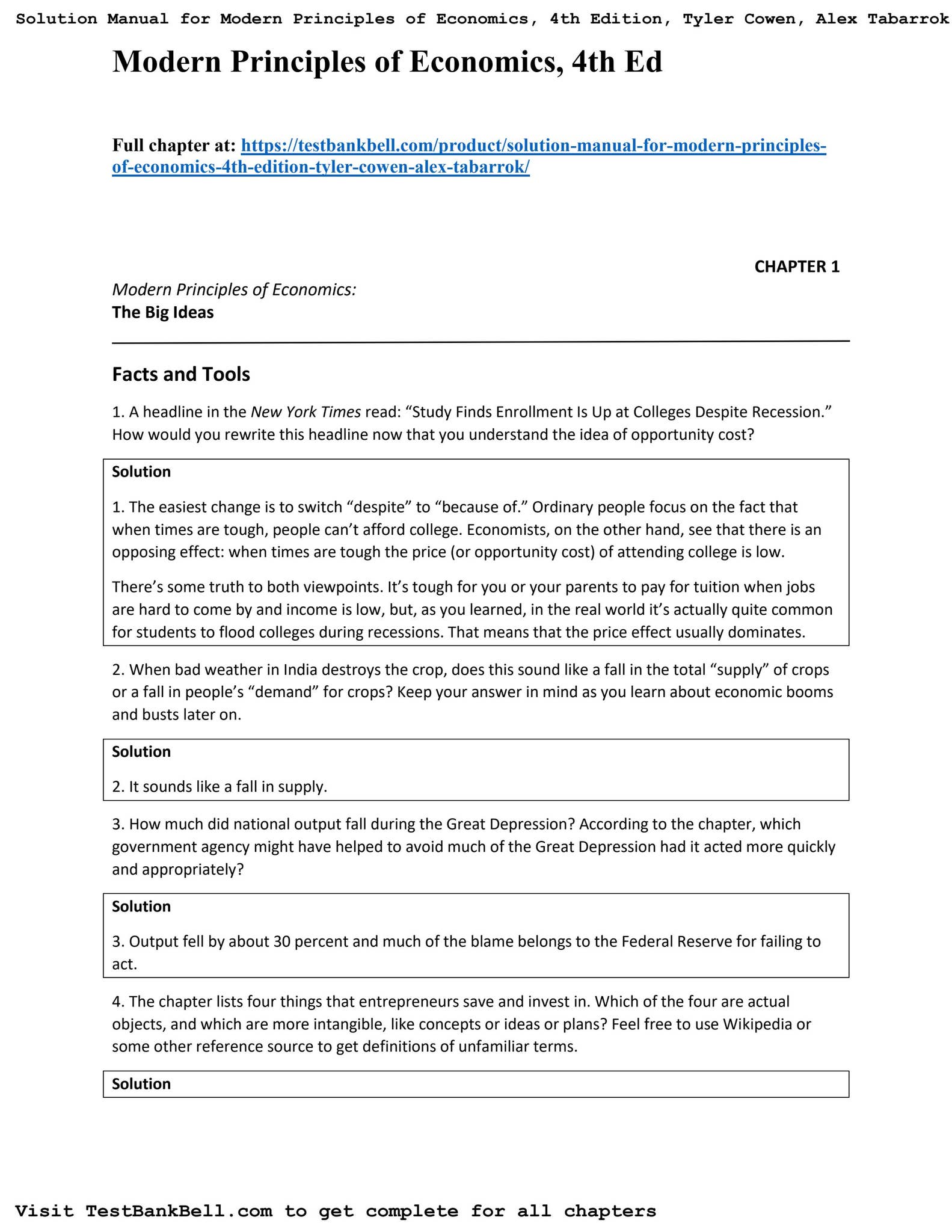 Solution manual for modern principles of economics 4th edition tyler ...