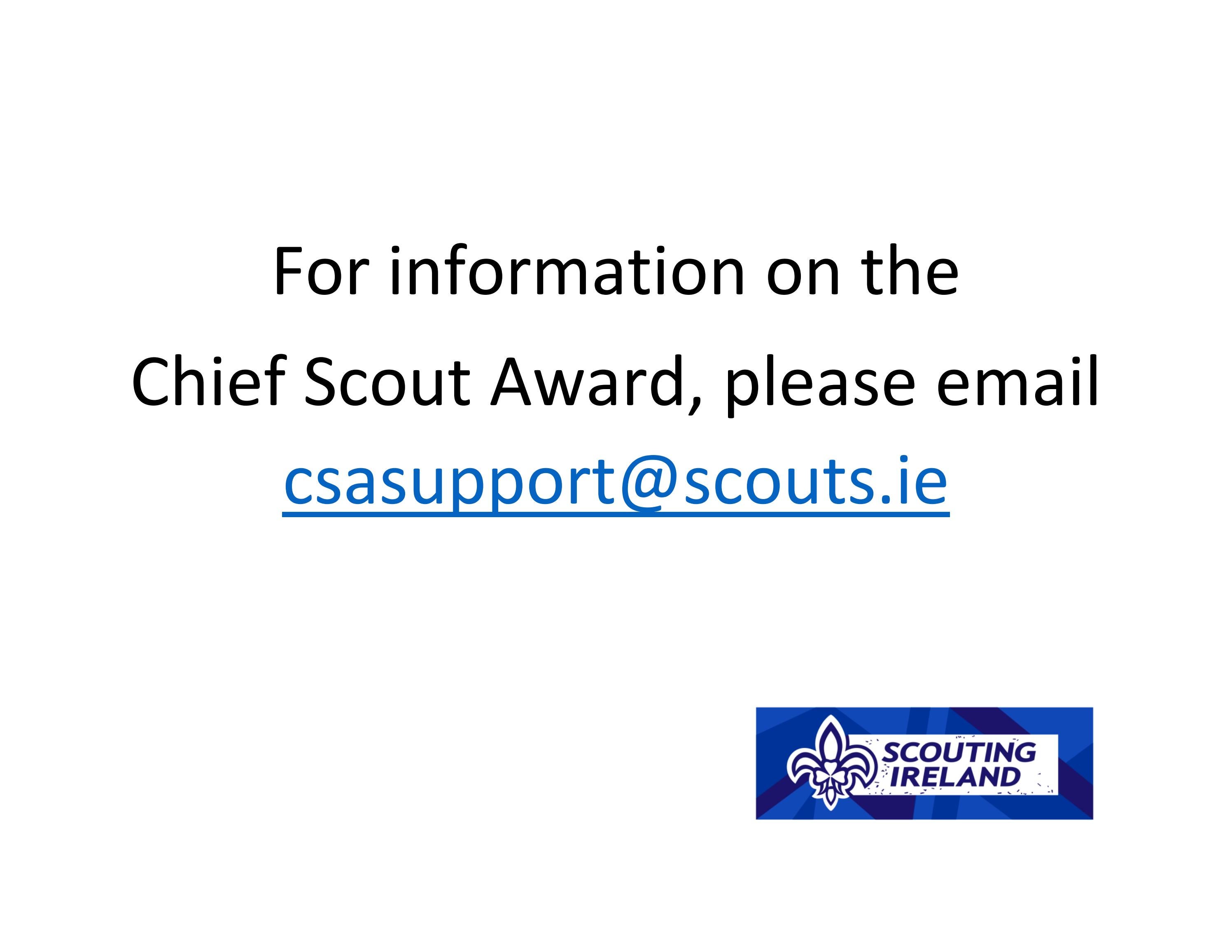 Chief Scout Award Information by Scouting Ireland Issuu