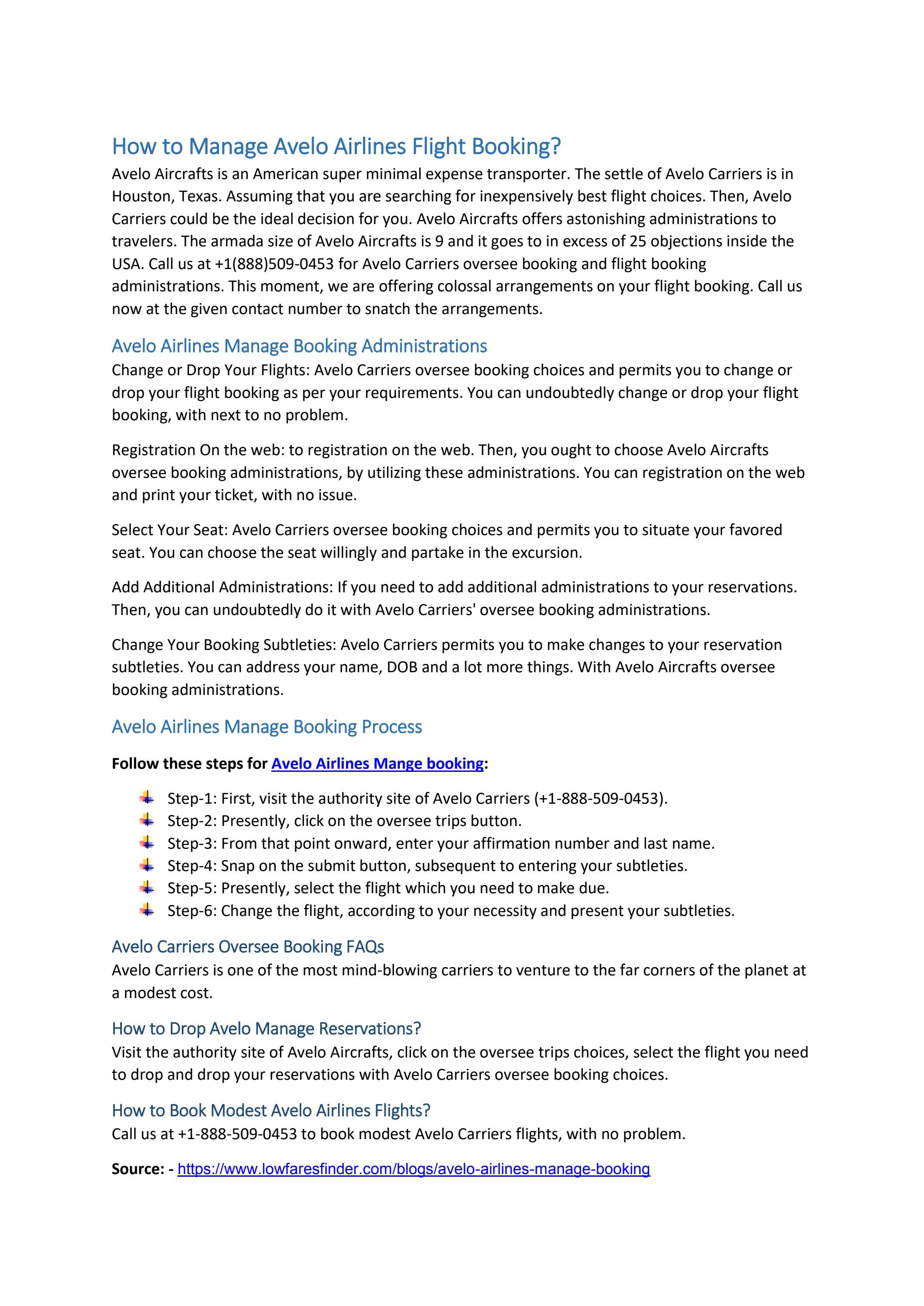 How to Manage Avelo Airlines Flight Booking? by Denisapaul9935 Issuu