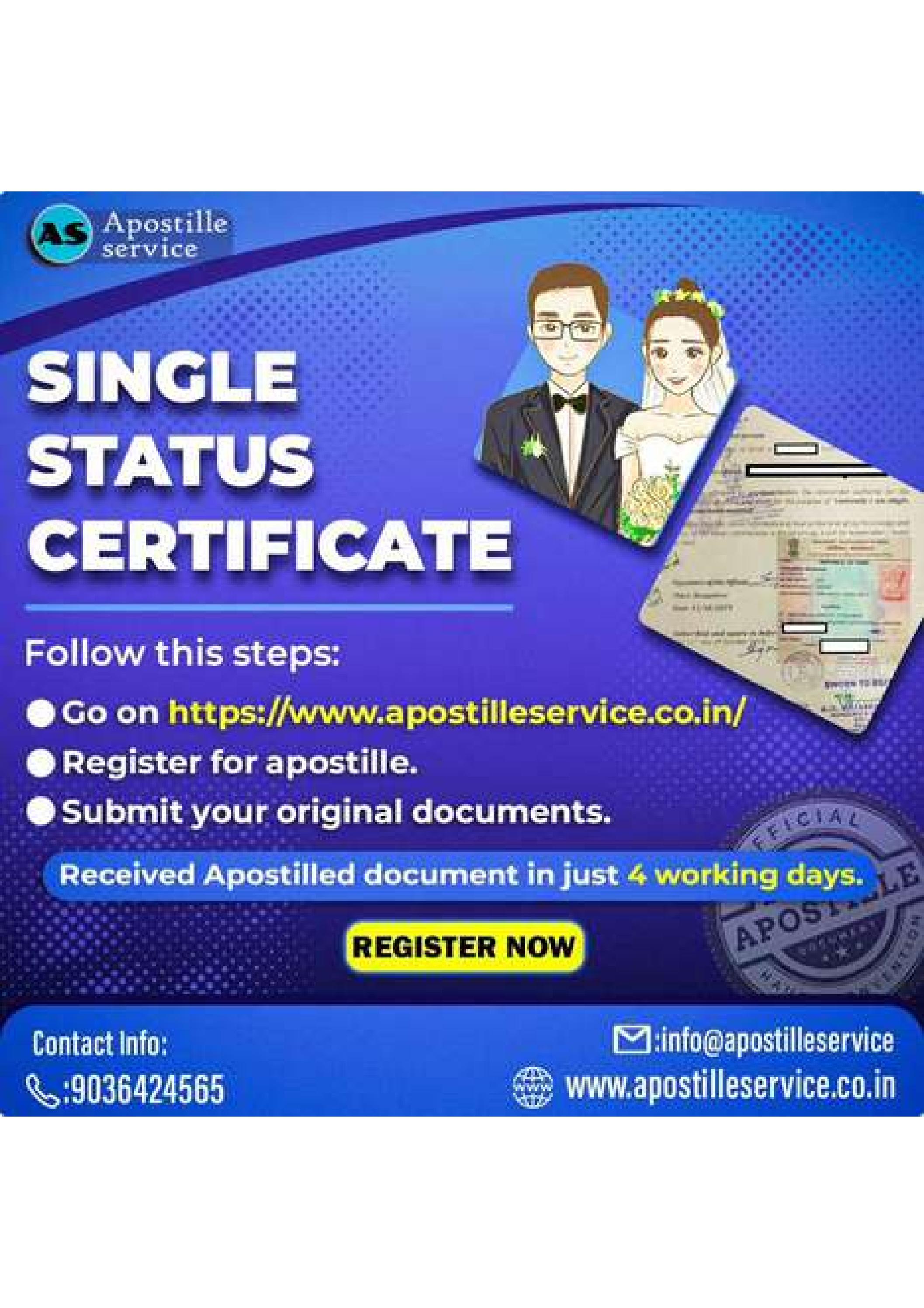Single Status certificate Apostille by Apostille Services Issuu
