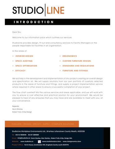 StudioLine Workplace Environments 灯饰目录 · Studioline Services Manual 第 2 页