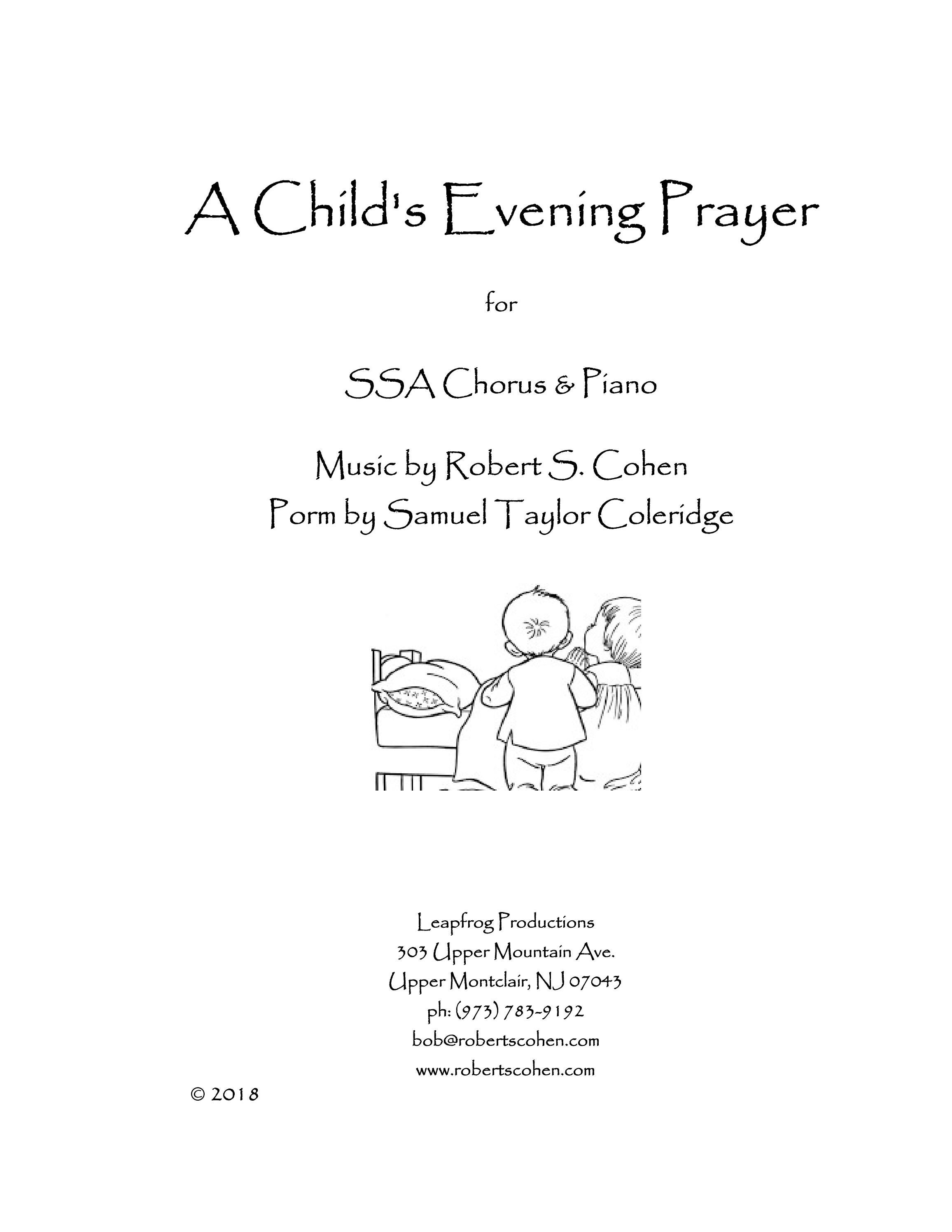 A Child's Evening Prayer (2017) by bobcohenmusic - Issuu