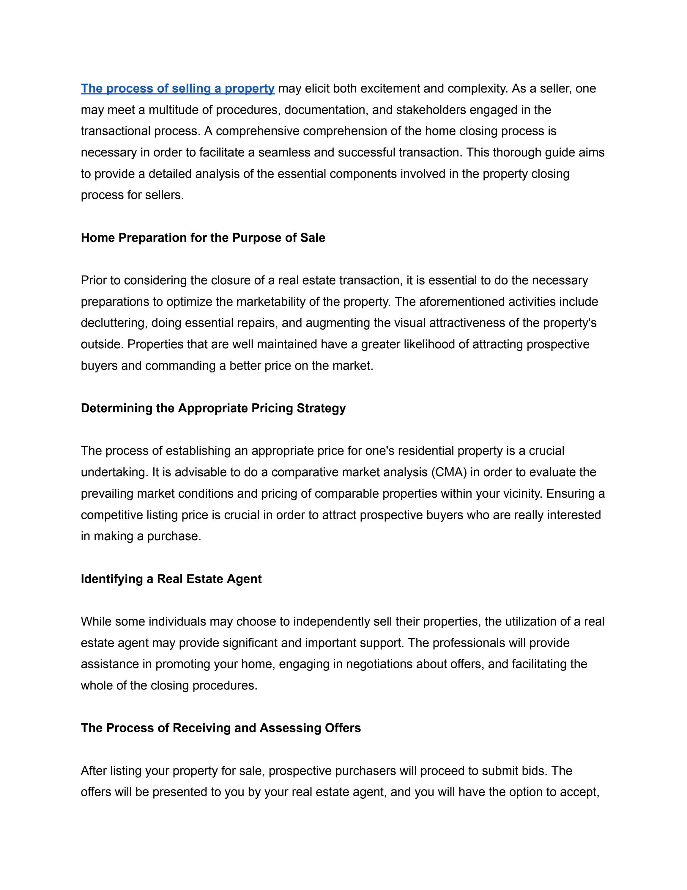 The Comprehensive Guide to the House Closing Process for Sellers by