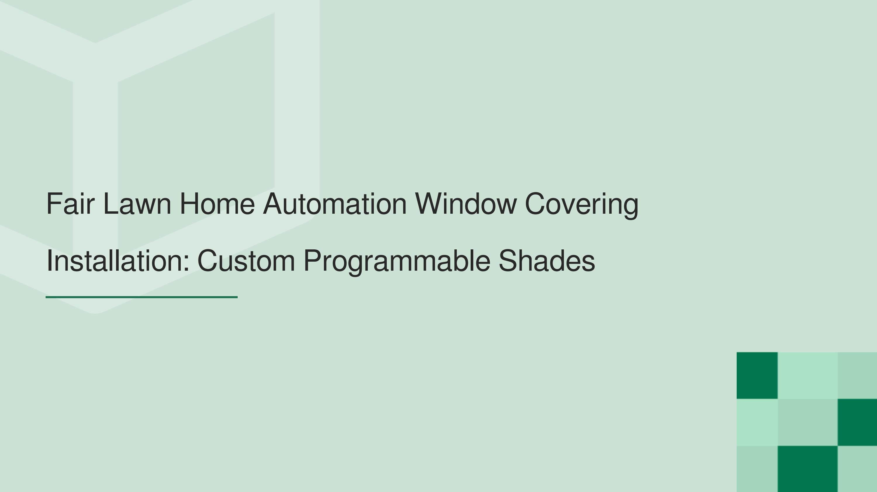 Fair Lawn Home Automation Window Covering Installation Custom Programmable Shades by