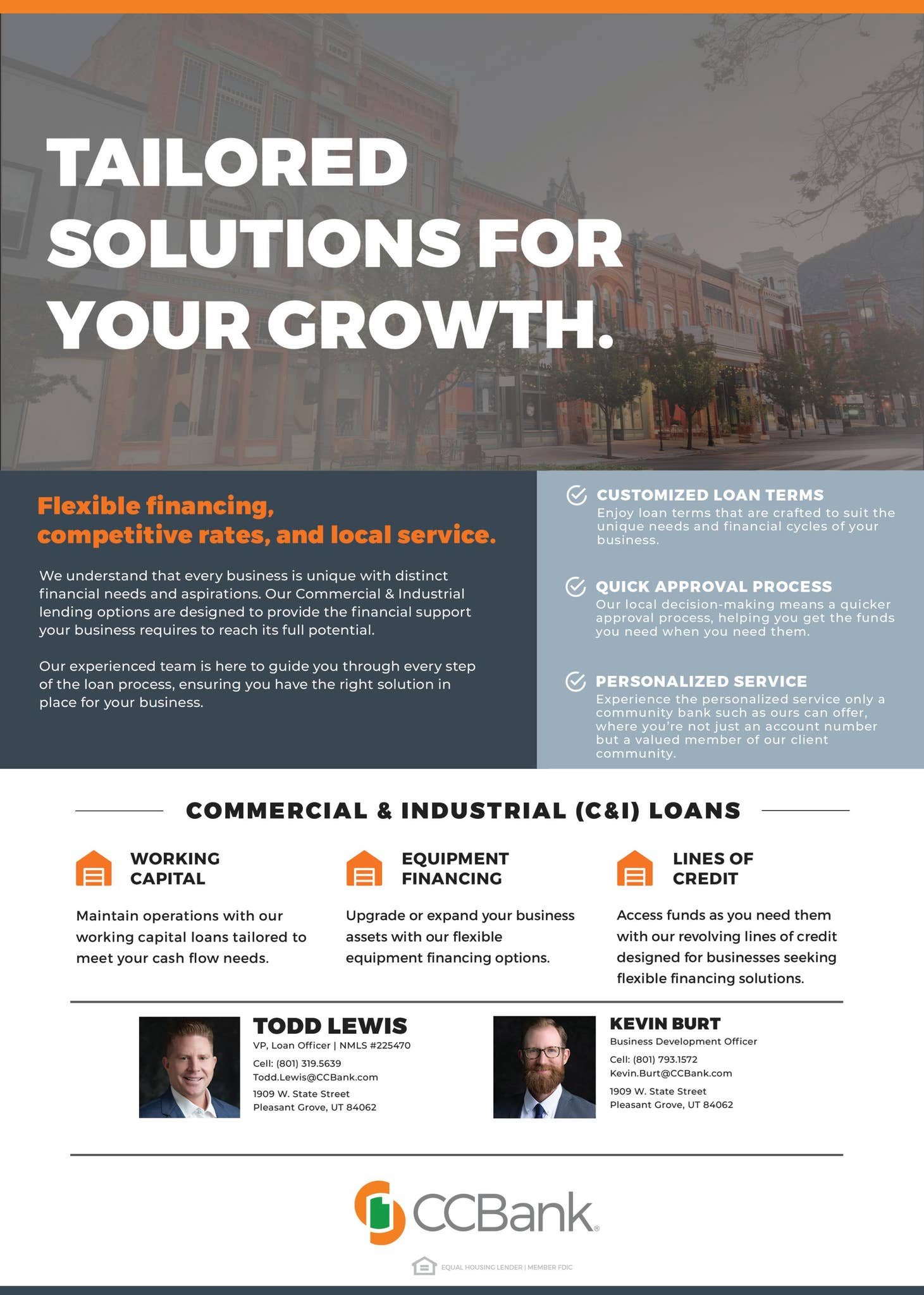 CCBANK-C&I FLYER-TODD LEWIS + KEVIN BURT by ccbank-marketing - Issuu