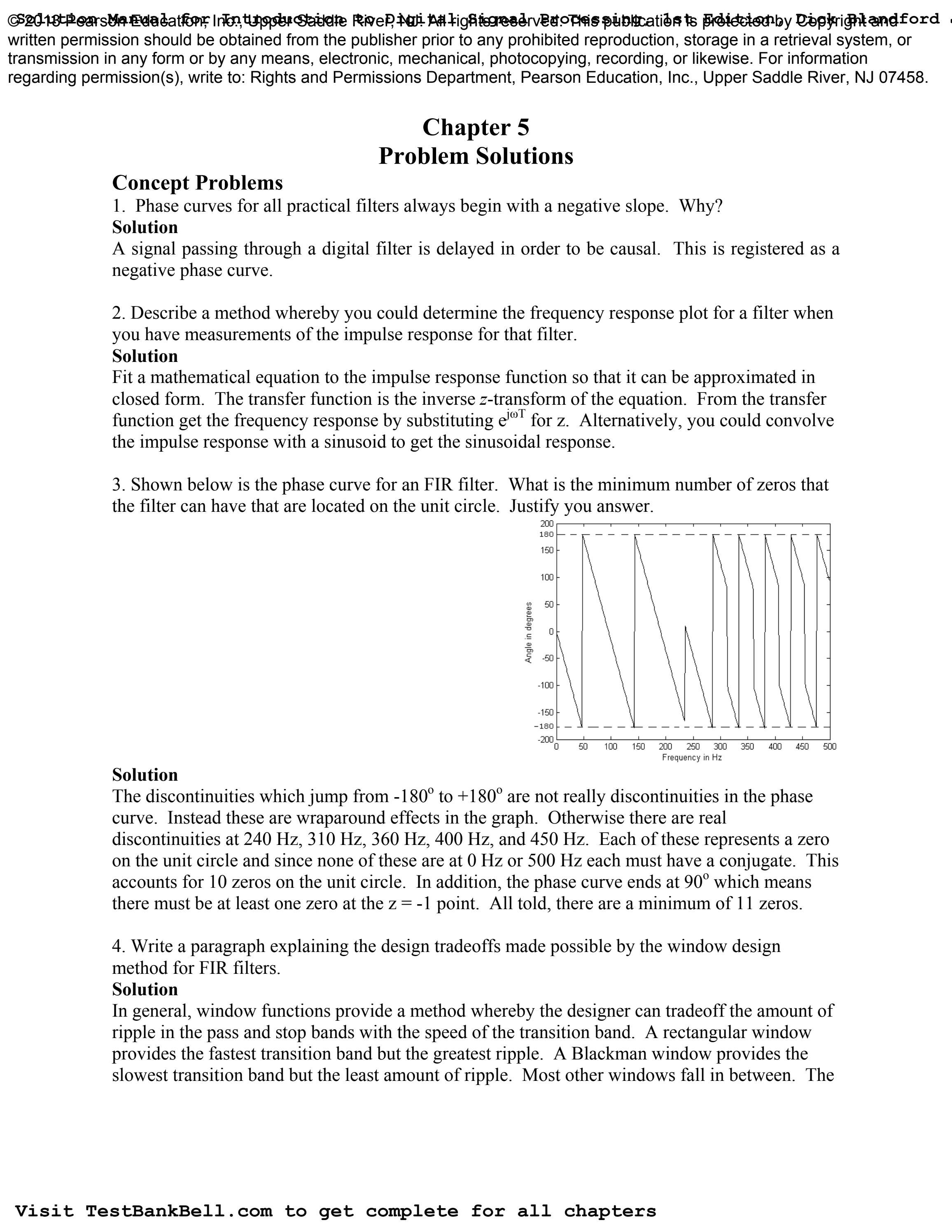 Solution manual for introduction to digital signal processing 1st