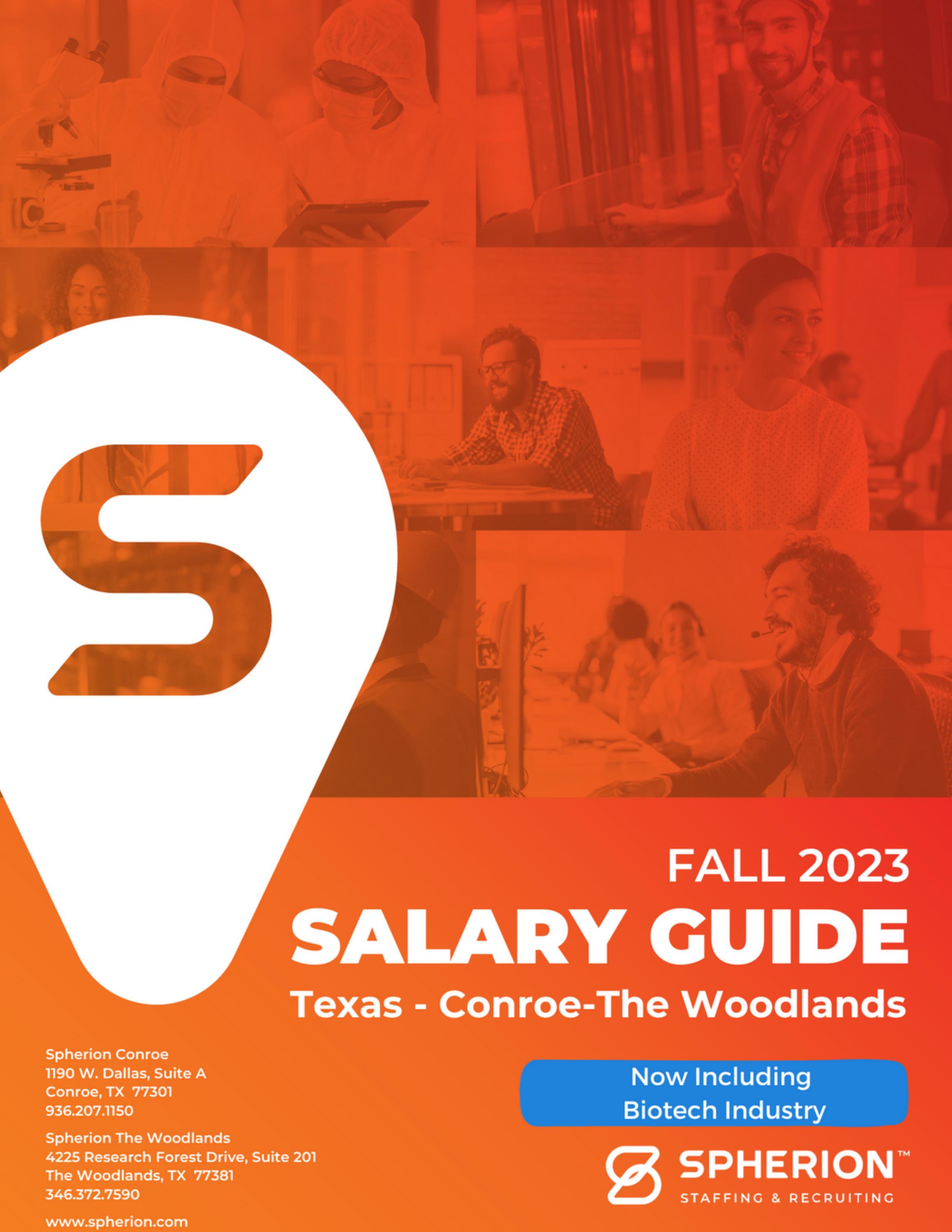 Fall 2023 Salary GuideConroe/The Woodlands by Spherion Brazos Valley
