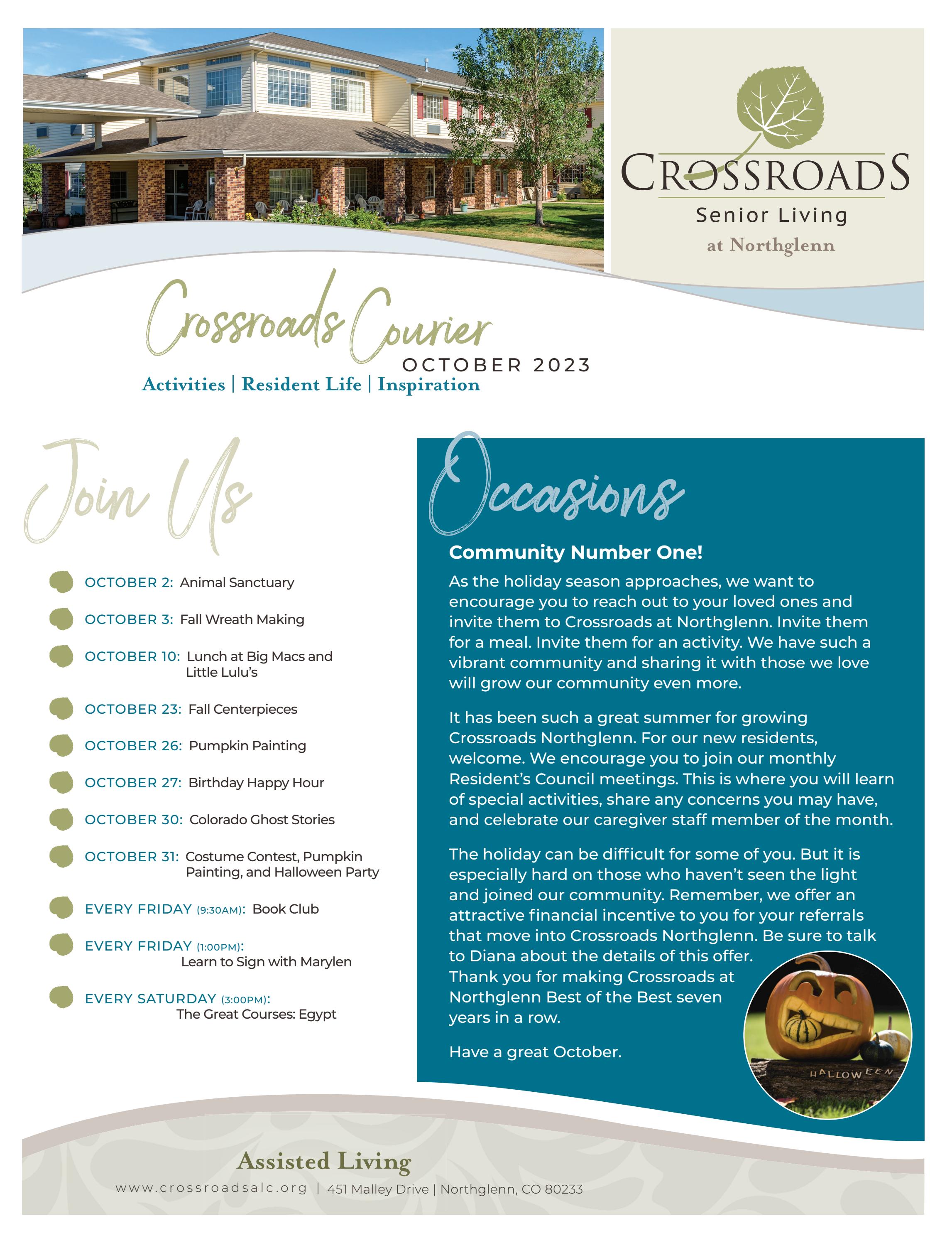 Crossroads Courier October 2023 Northglenn by Crossroads Issuu