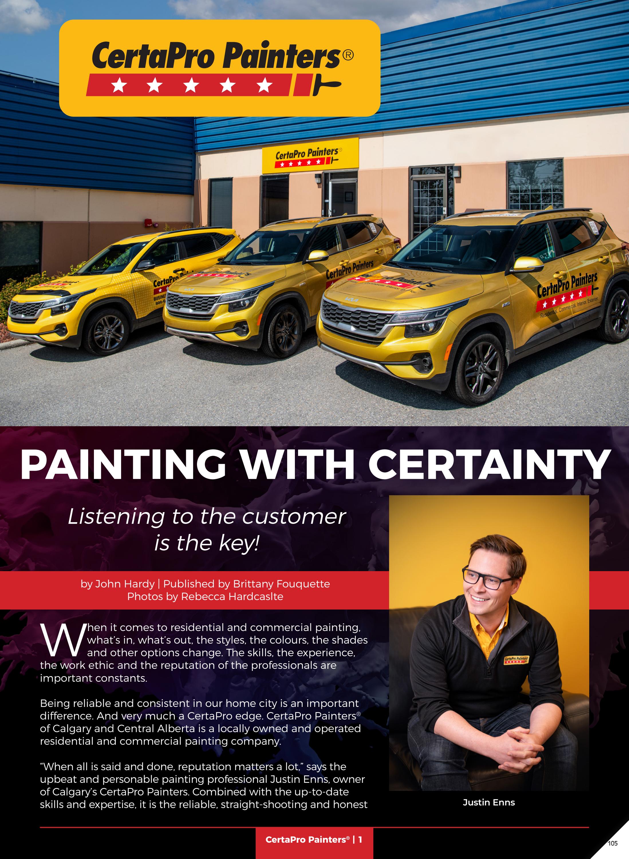 CertaPro Painters Celebrating Business Excellence by Business in