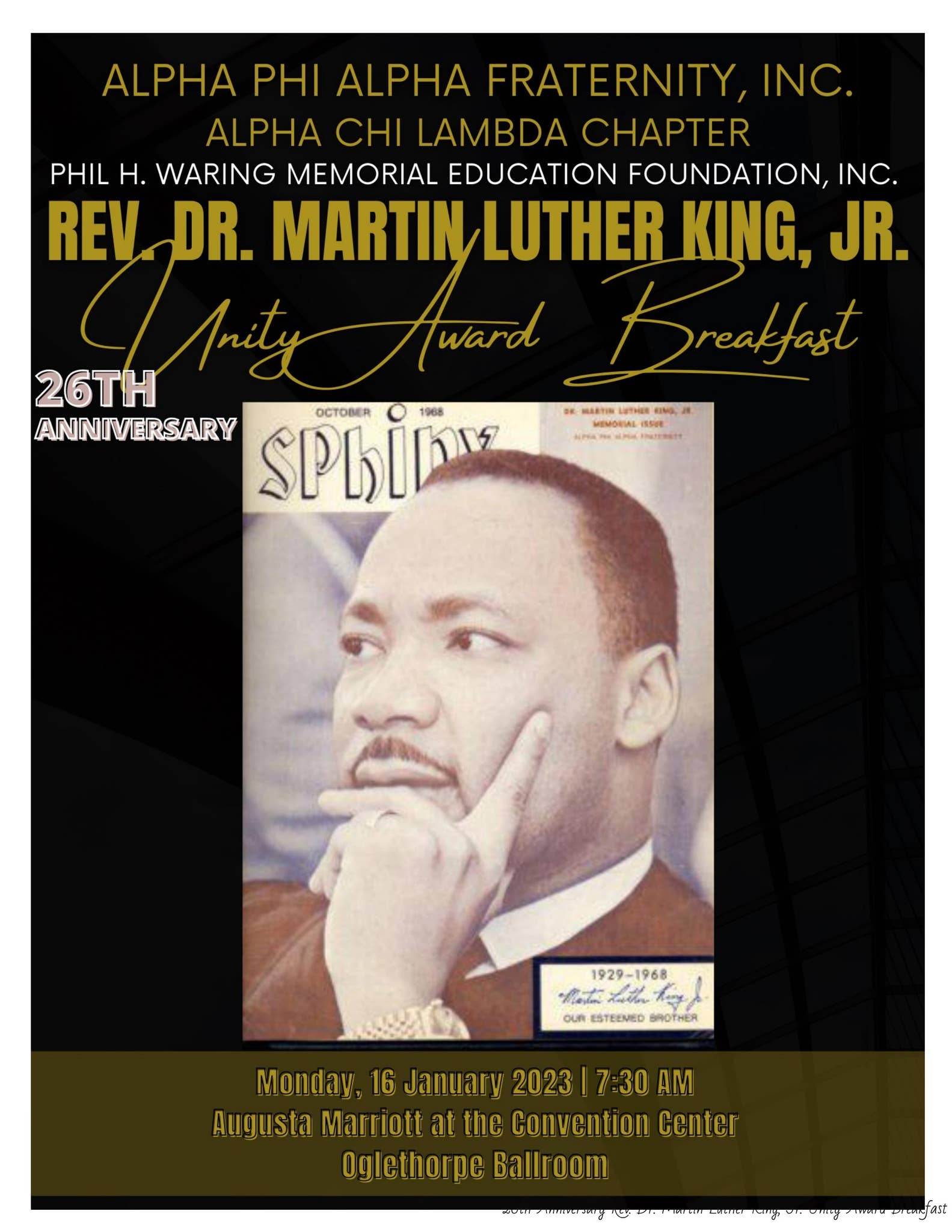 26th Anniversary Rev. Dr. Martin Luther King, Jr. Unity Award Breakfast ...