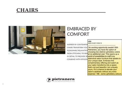 Inspiring Salons Ltd Timeless Elegance: Pietranera Salon 家具产品集 目录 第 7 页