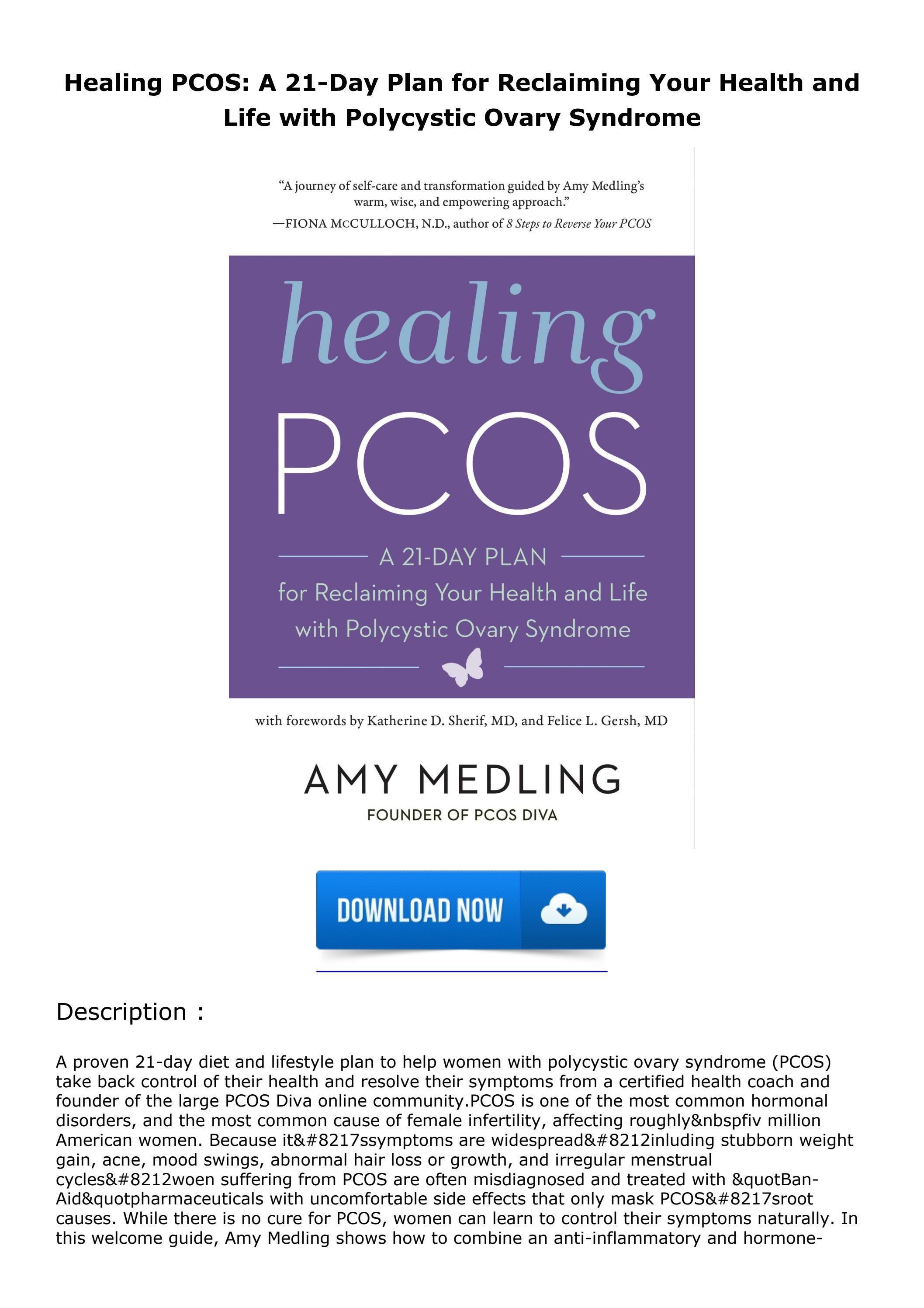 get [PDF] Download Healing PCOS: A 21-Day Plan for Reclaiming Your ...