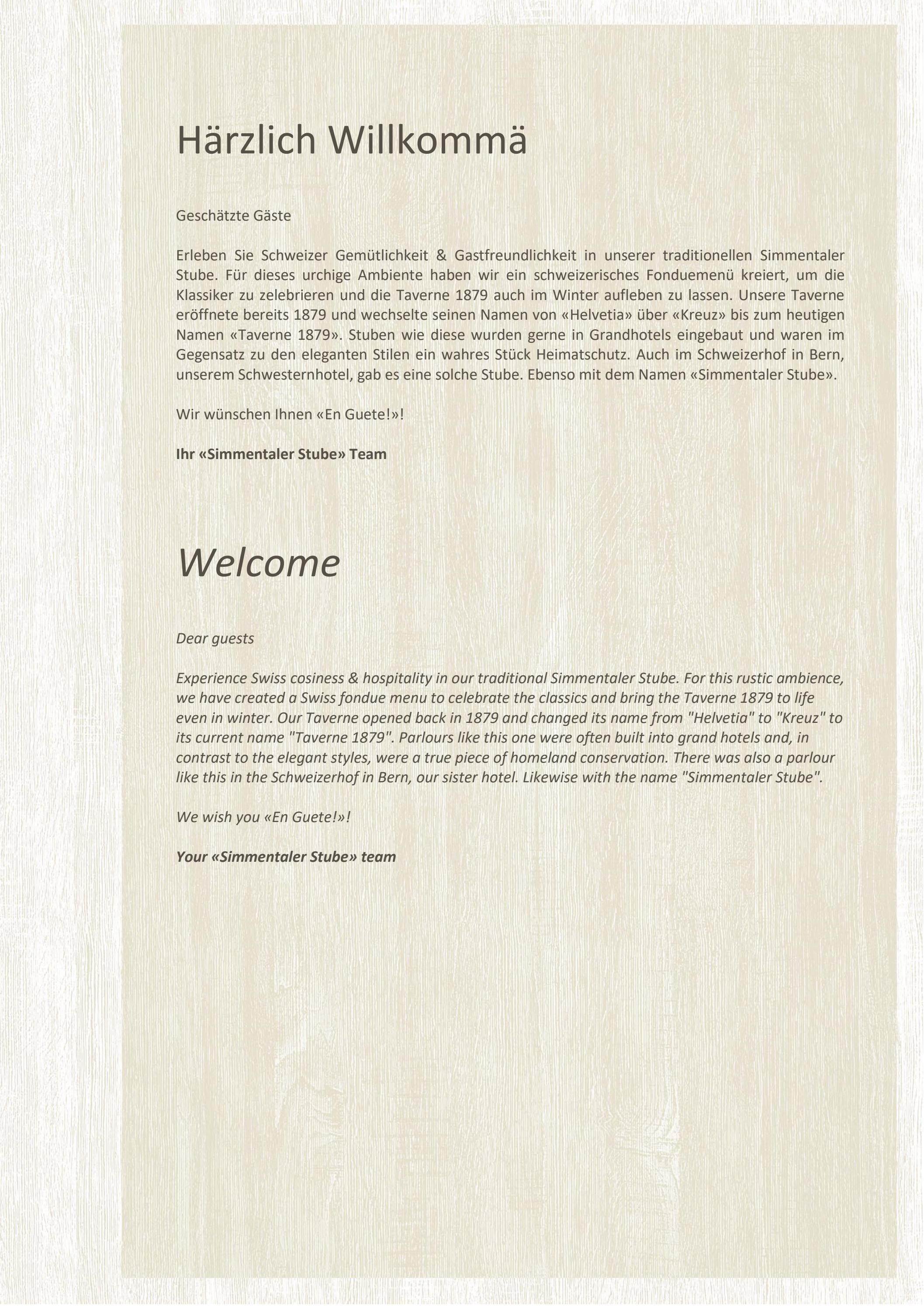 Fondue Menu Simmentaler Stube by The Bürgenstock Selection Issuu