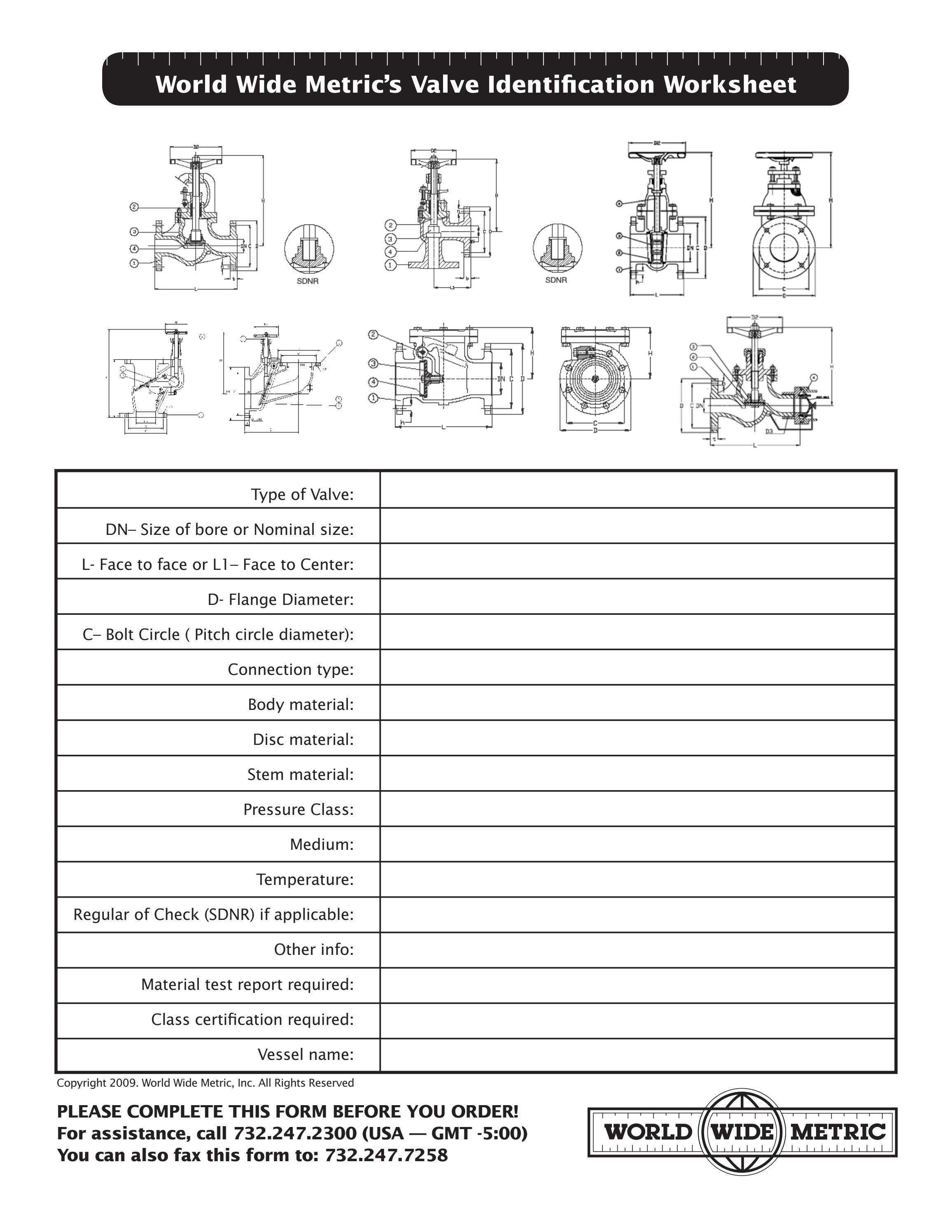 WorldWide Metric Valve Identification Worksheet by Moore Creative Issuu