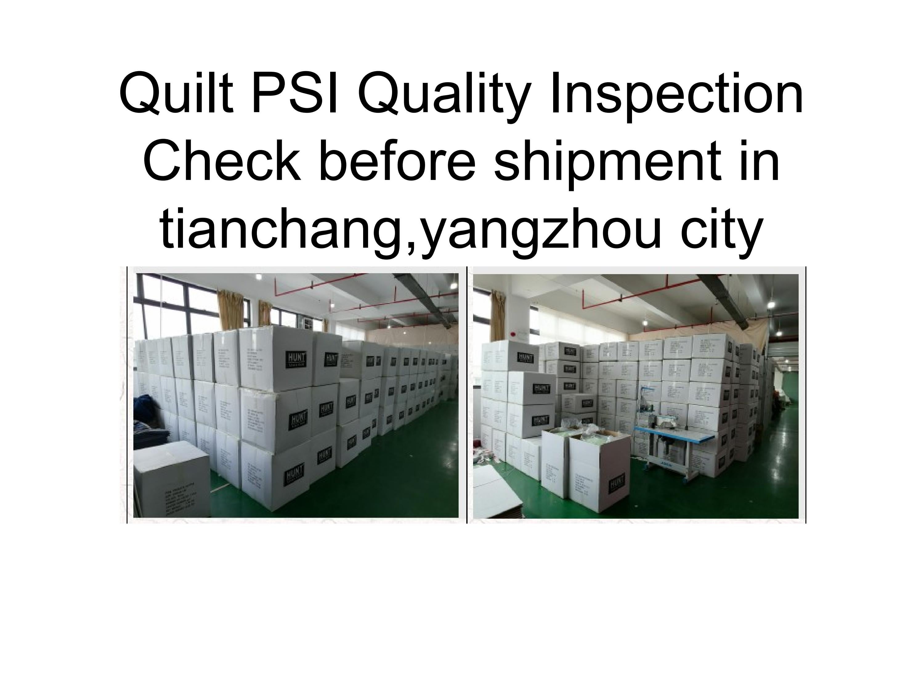 Quilt PSI Quality Inspection Check before shipment in tianchang ...