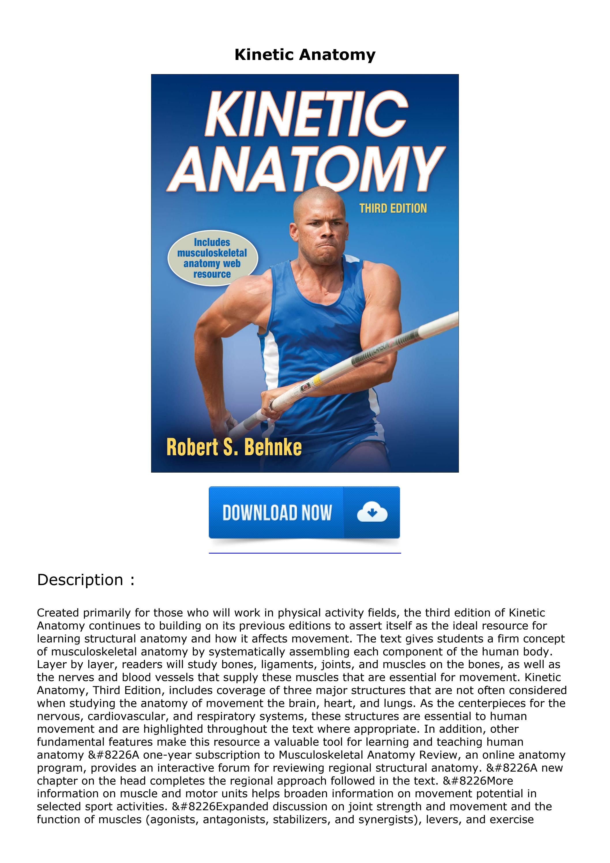 READ [PDF] Kinetic Anatomy ebooks by kalebstanleyas - Issuu