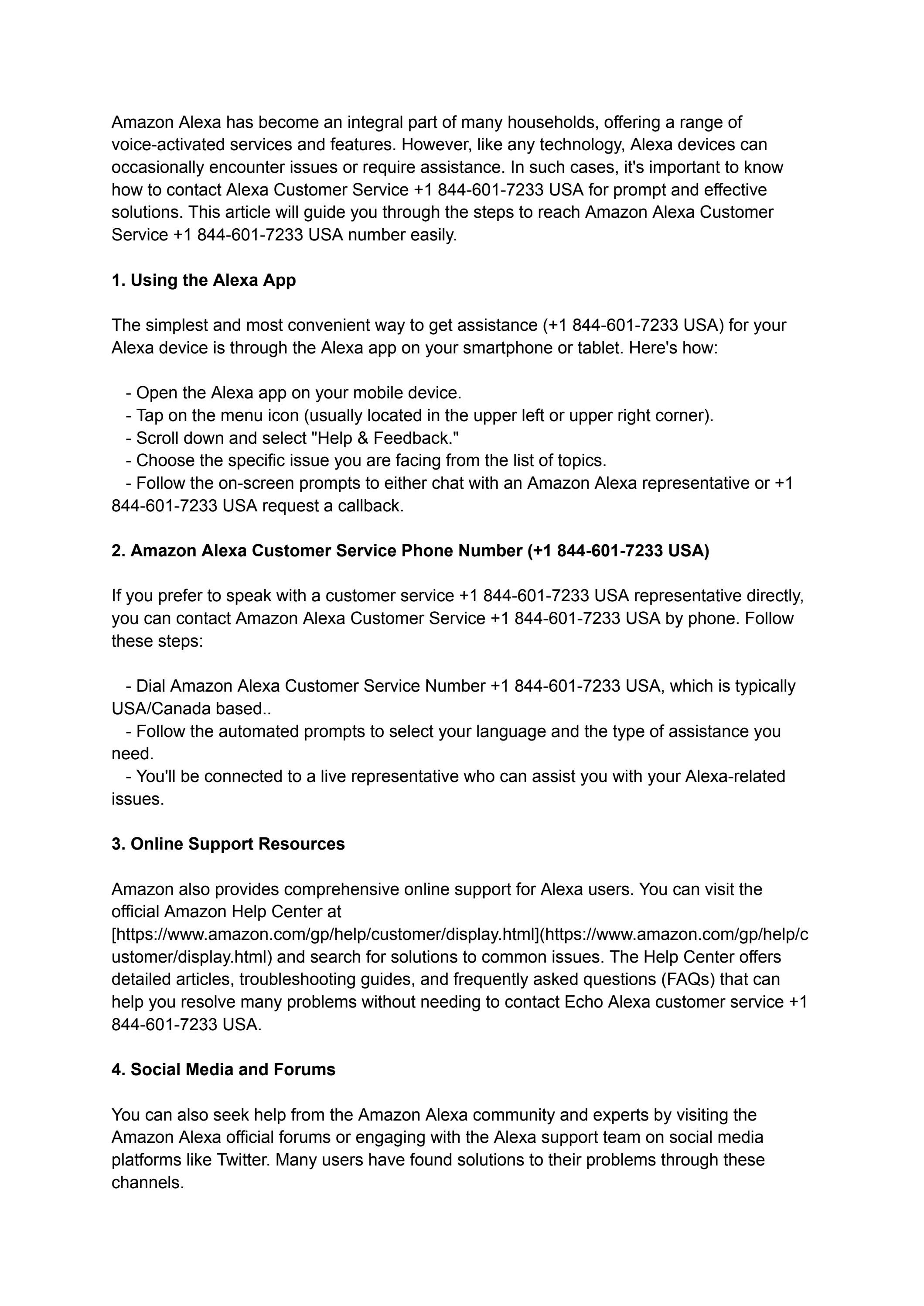 Alexa Helpline Alexa Customer Service Contact by Amazonalexa Issuu