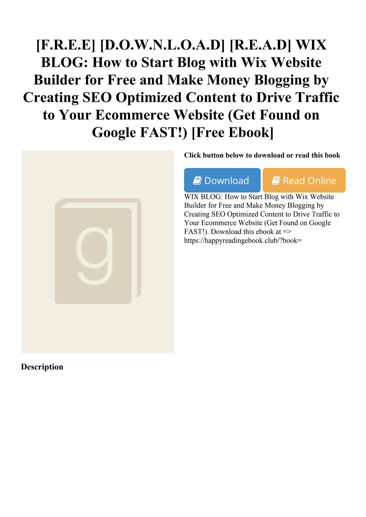 [F.R.E.E] [D.O.W.N.L.O.A.D] [R.E.A.D] WIX BLOG How to Start Blog with ...