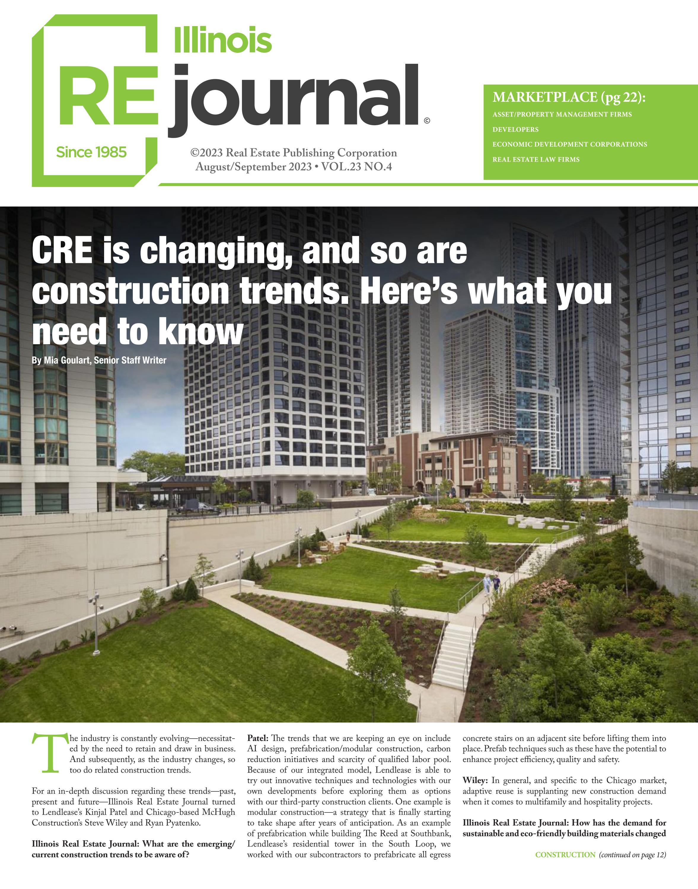 August September 2023 Illinois Real Estate Journal by Benton Mahaffey