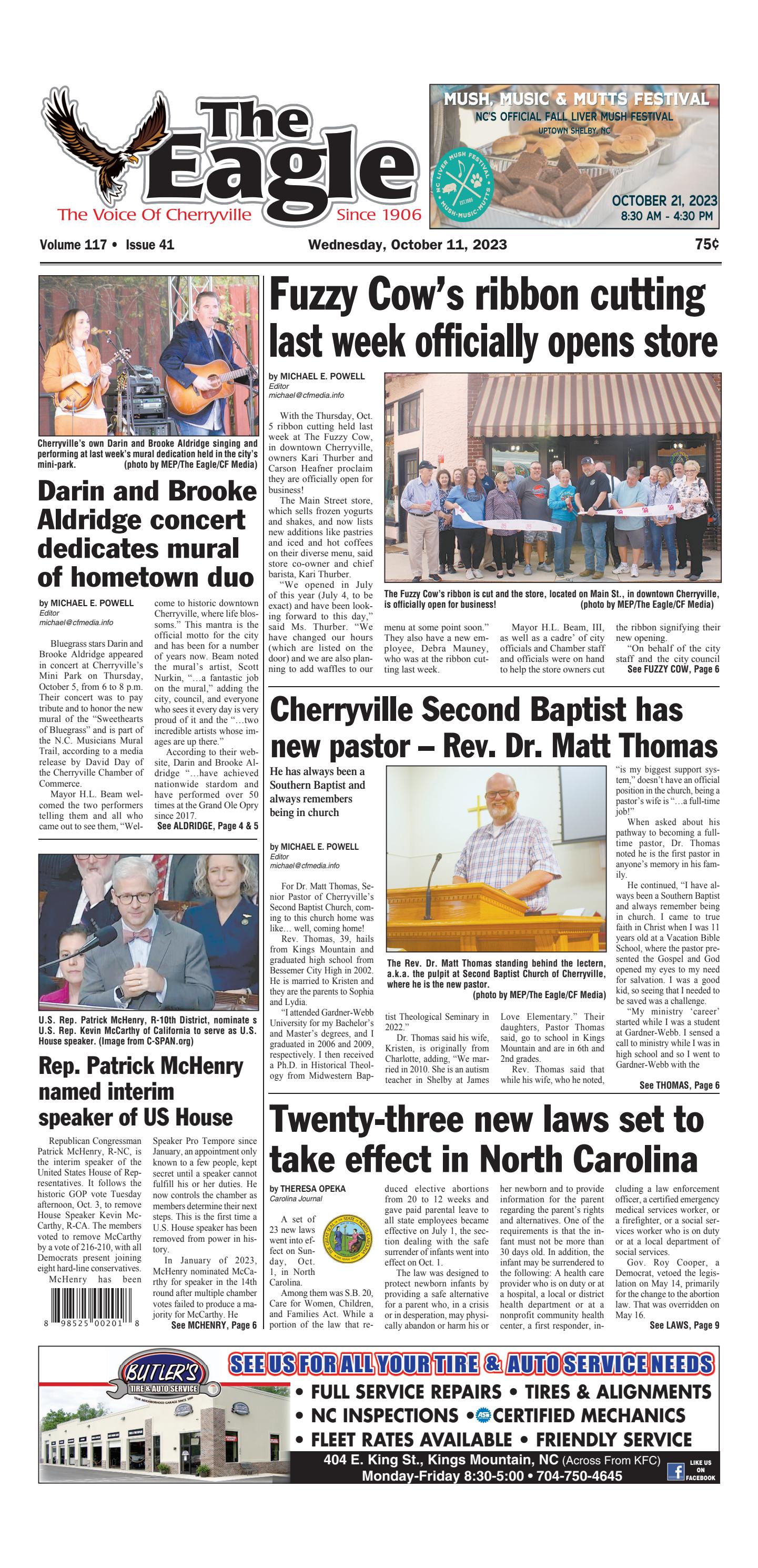 Cherryville Eagle 101223 by Community First Media Issuu
