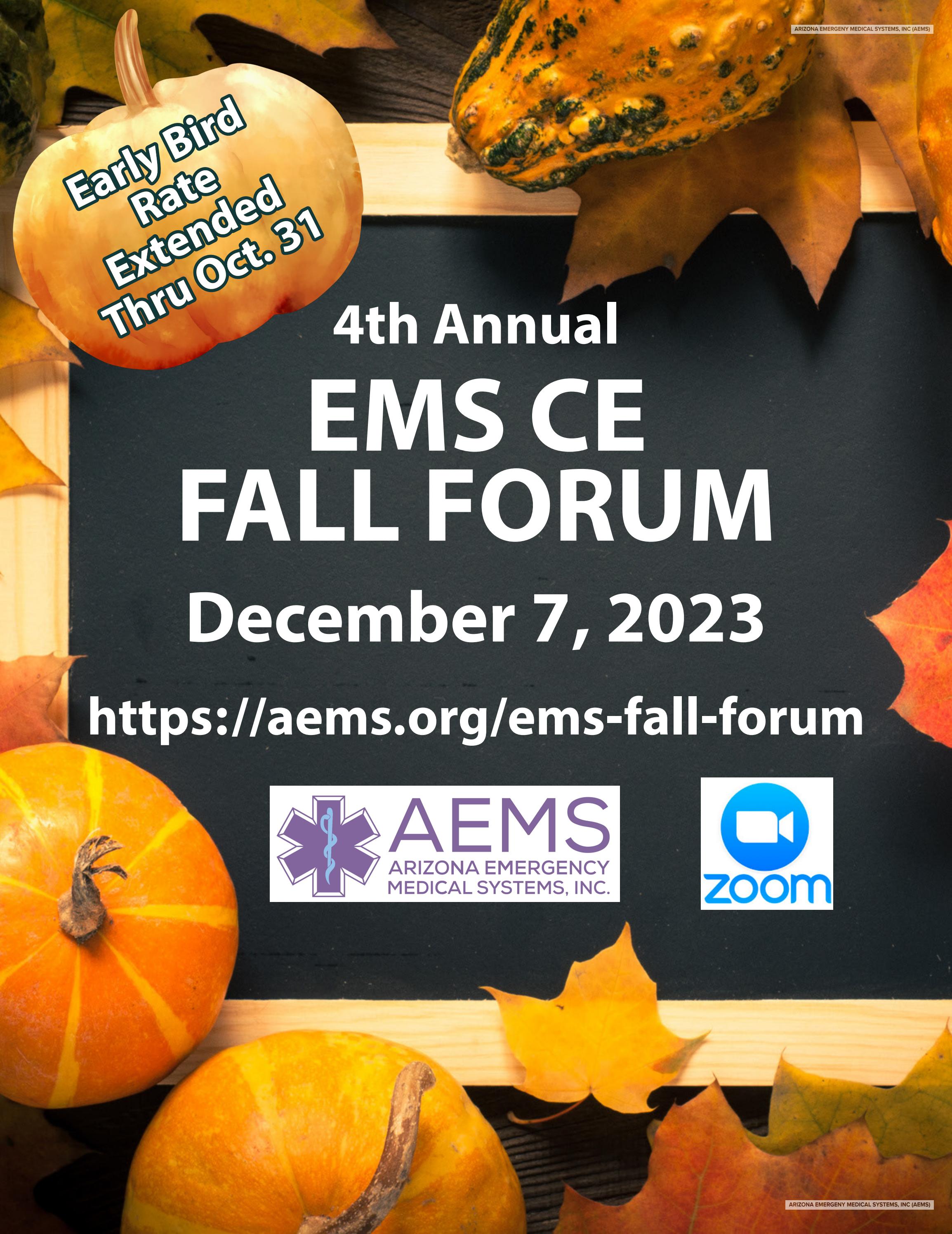 4th Annual EMS CE Fall Forum Promo by Arizona Emergency Medical