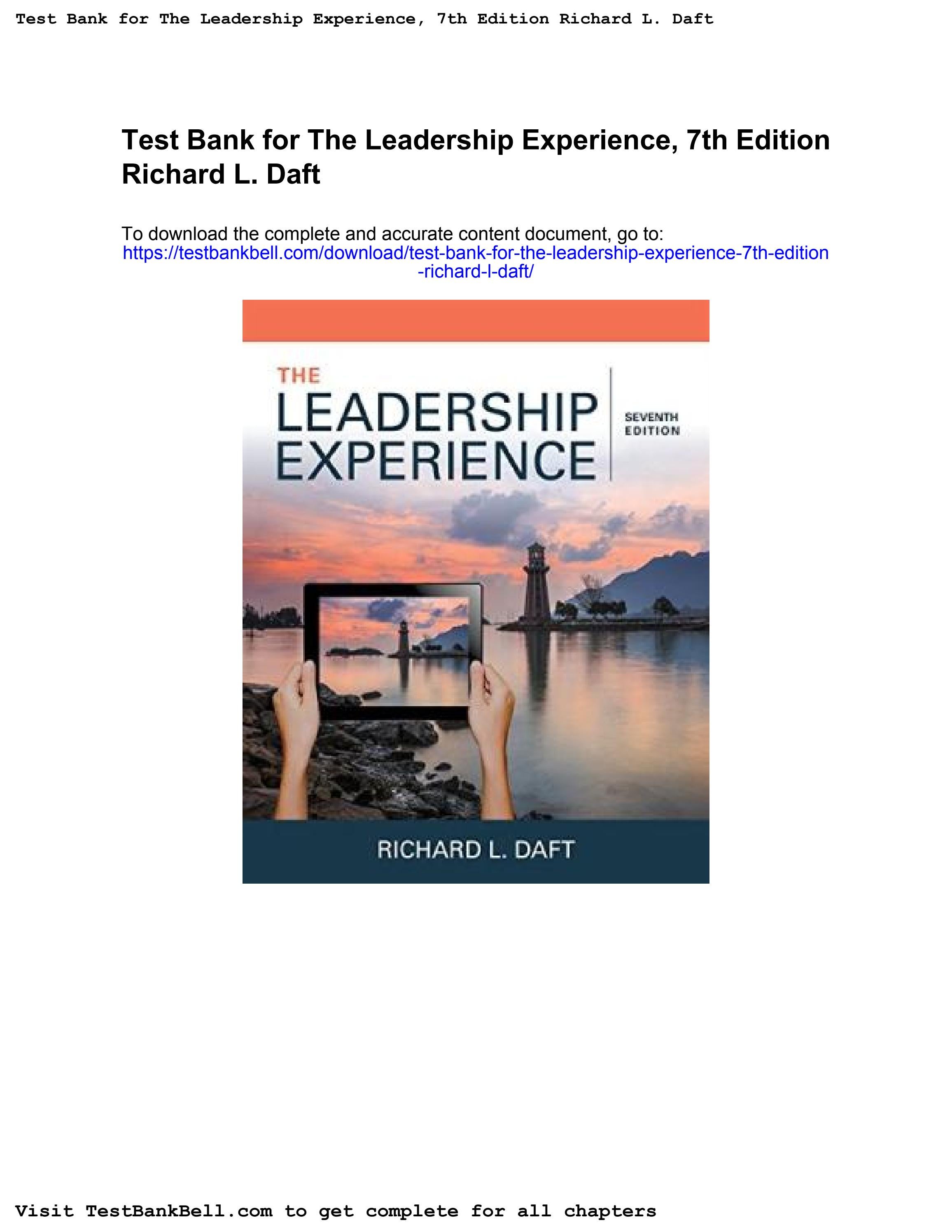 The Leadership Experience 7Th Edition – SBYPZJ