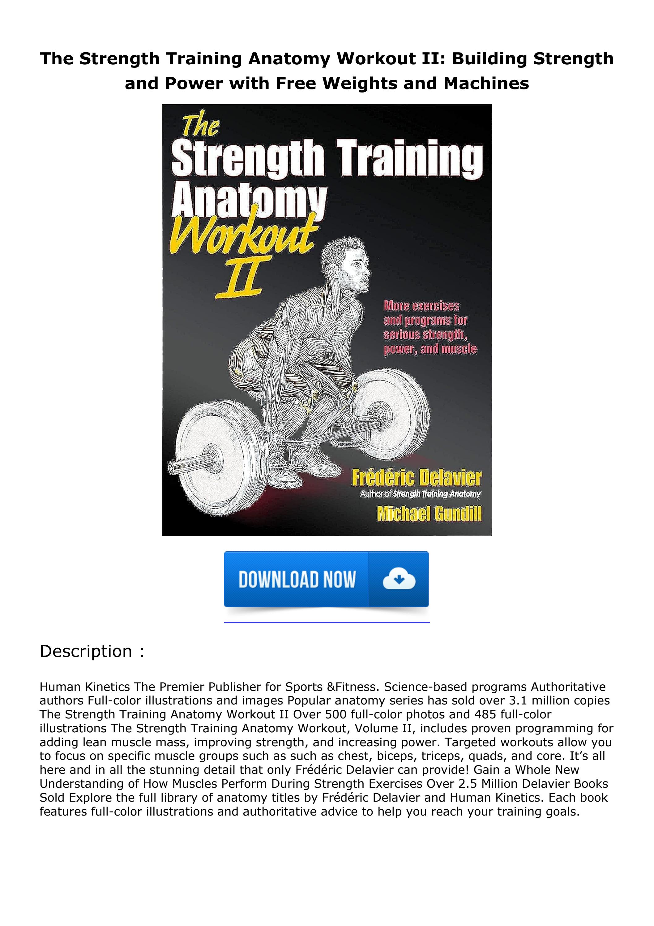 READ [PDF] The Strength Training Anatomy Workout II Building Strength