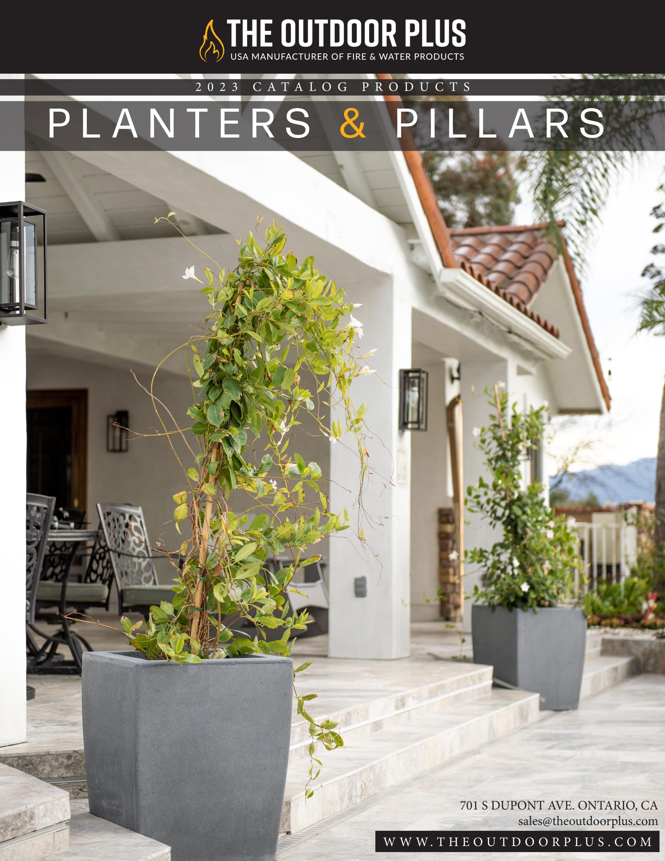 The Outdoor Plus 2023 Planters & Pillars Catalog by THE OUTDOOR PLUS