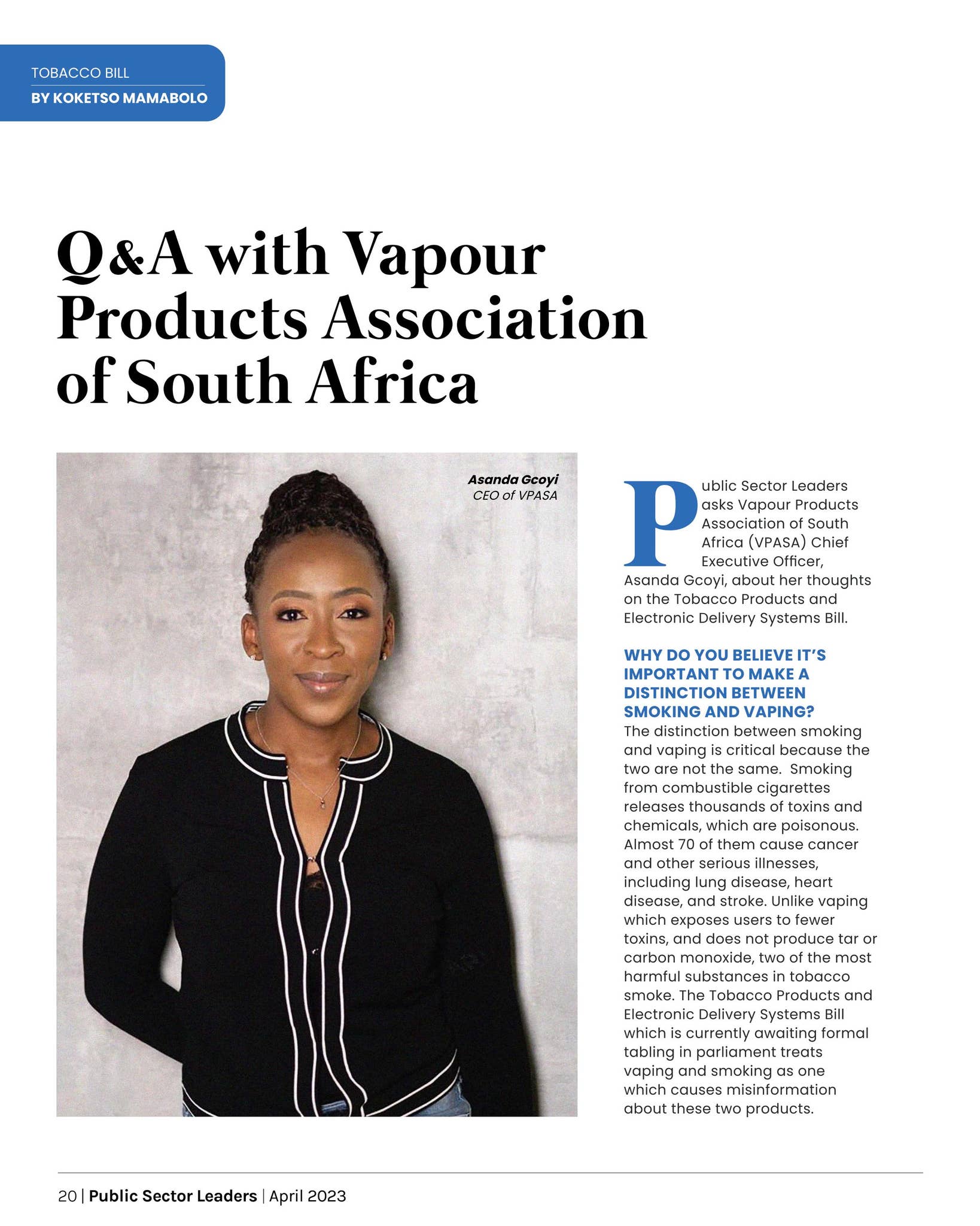 south africa tobacco bill Public Sector Leaders | April 2023 by Topco Media south africa tobacco bill Public Sector Leaders | April 2023 by Topco Media