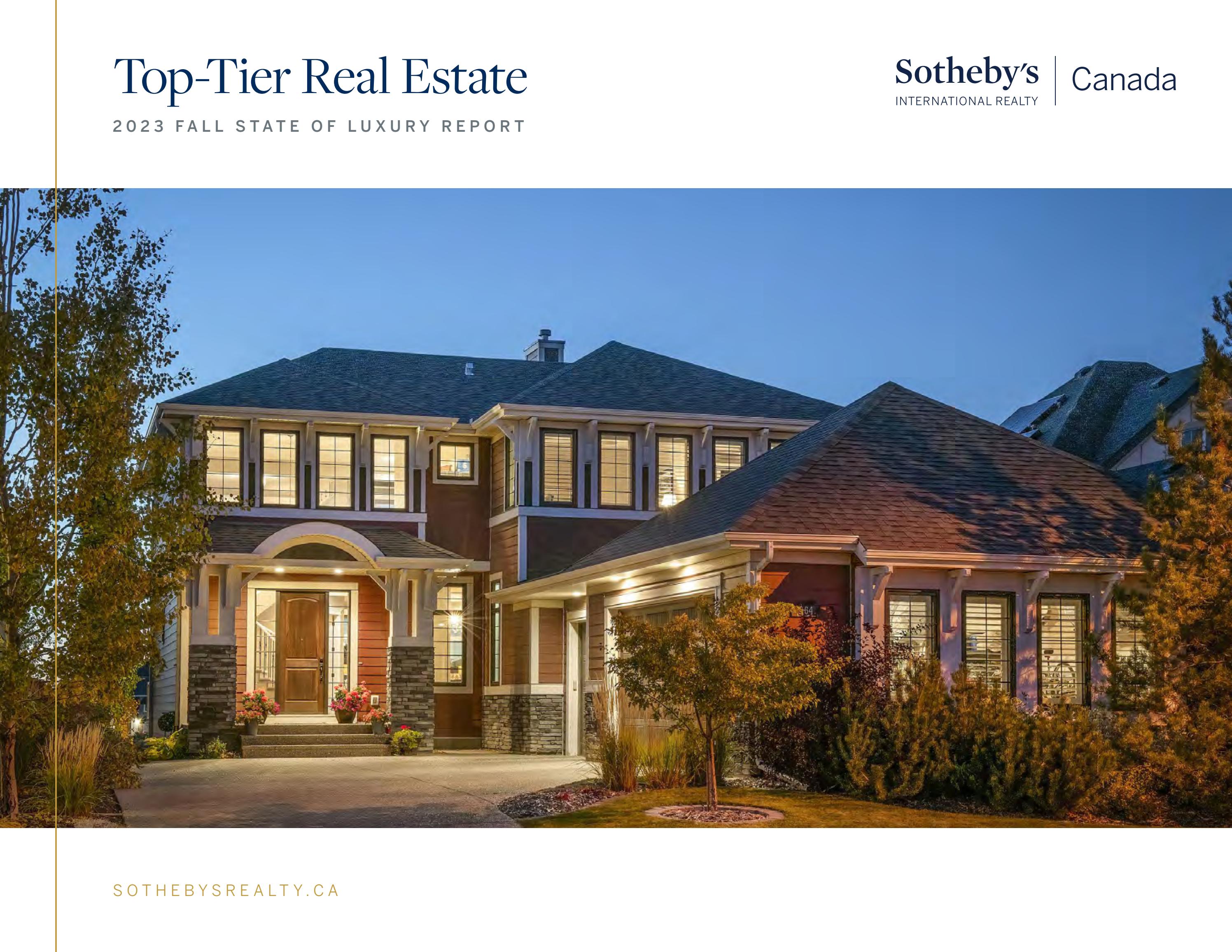 TopTier Real Estate 2023 Fall State of Luxury Report by Sotheby's