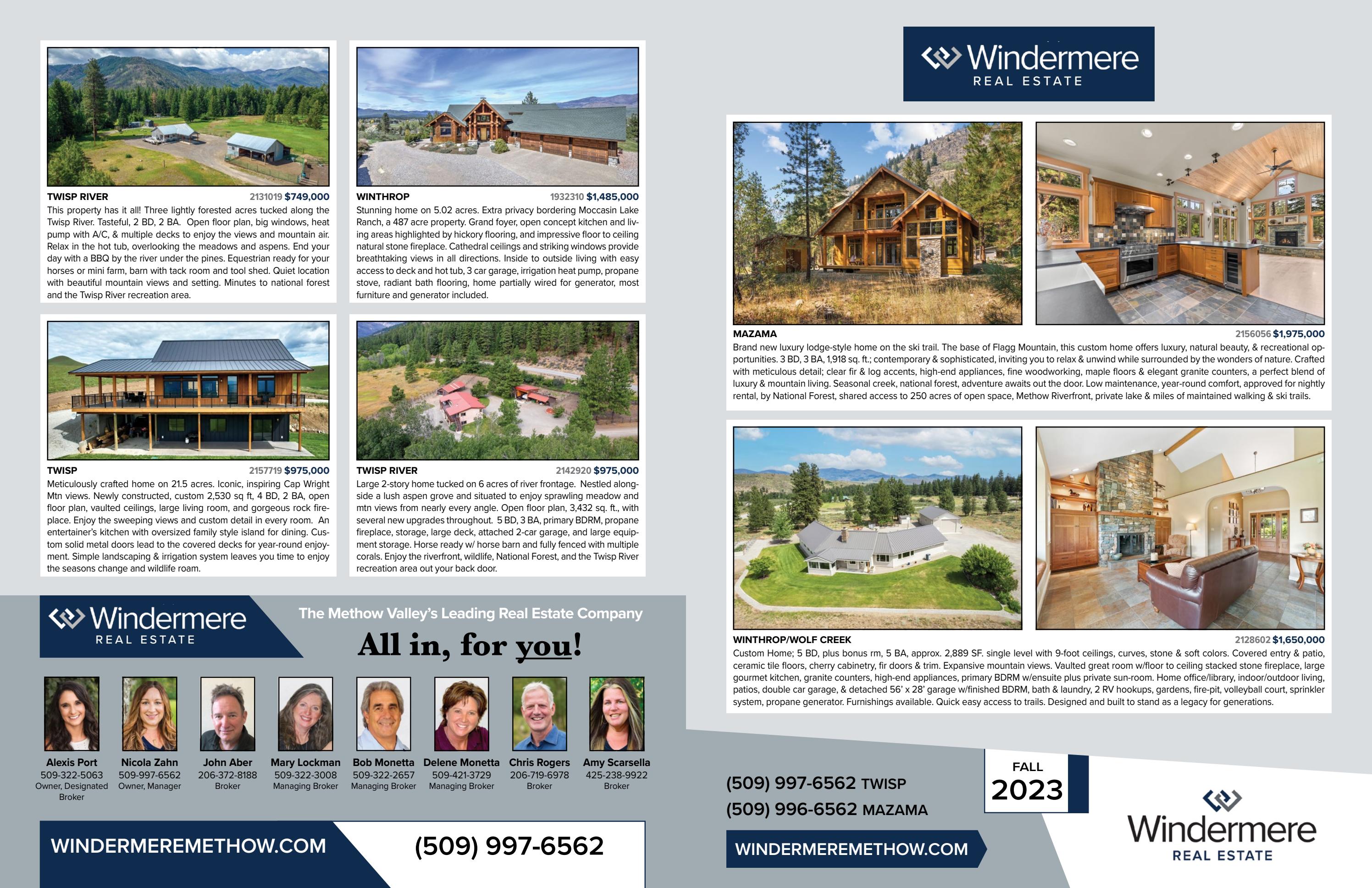 Windermere Methow Valley Real Estate Fall 2023 Catalogue by