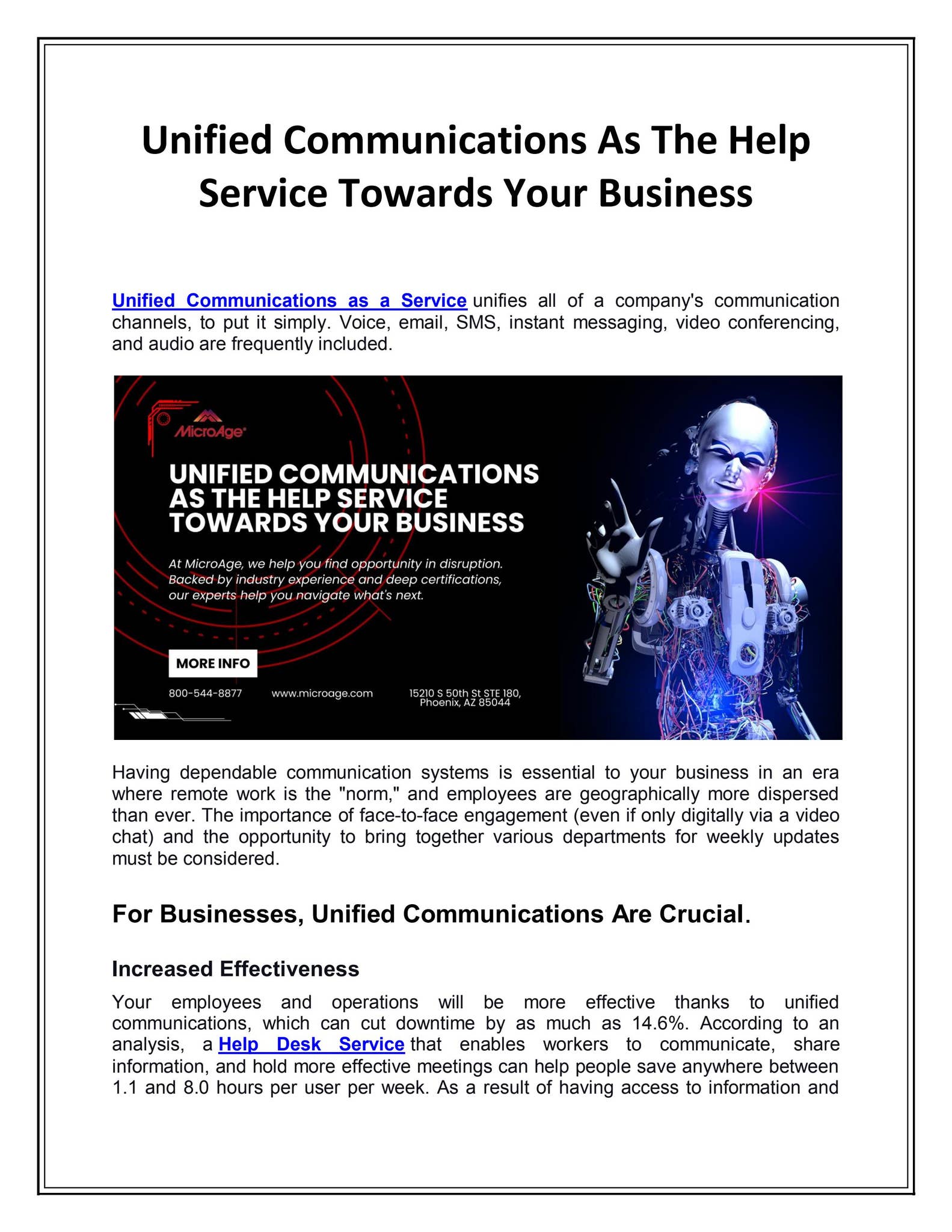 Um Send Help Unified Communications As The Help Service Towards Your Business by ...