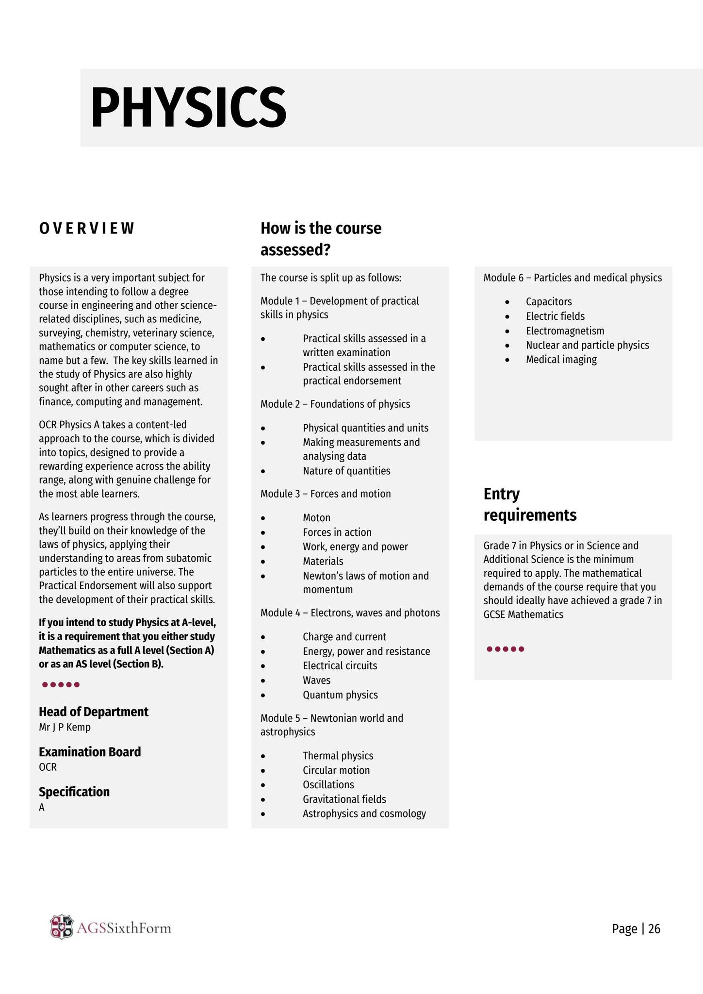 AGS Sixth Form Options Booklet by Aylesbury Grammar School - Issuu