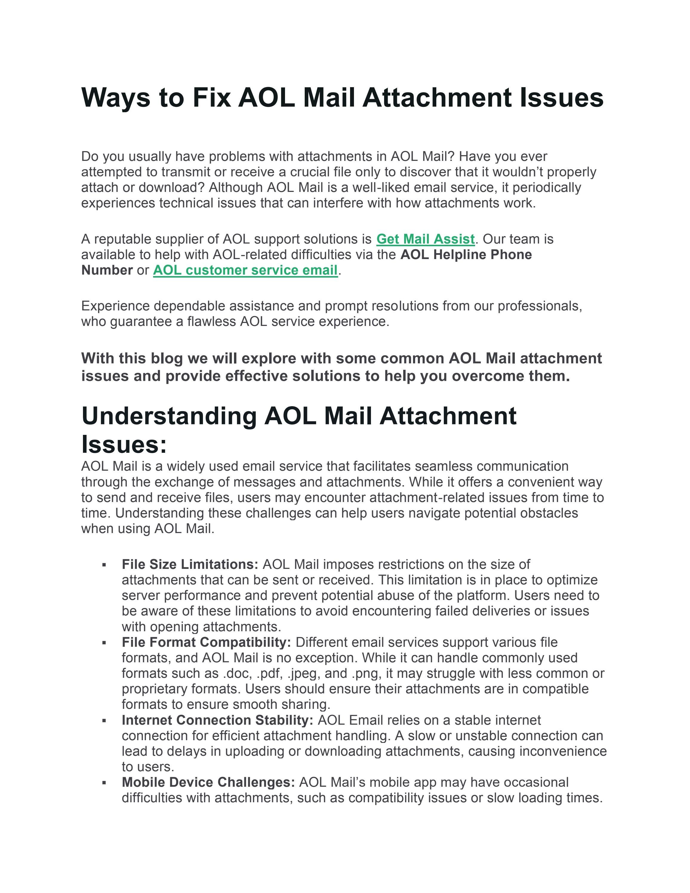 How To Fix AOL Mail Attachment Issues in Some Simple Steps by Anshika