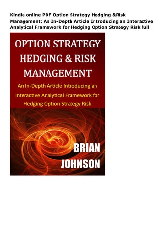 Kindle online PDF Option Strategy Hedging & Risk Management: An In ...